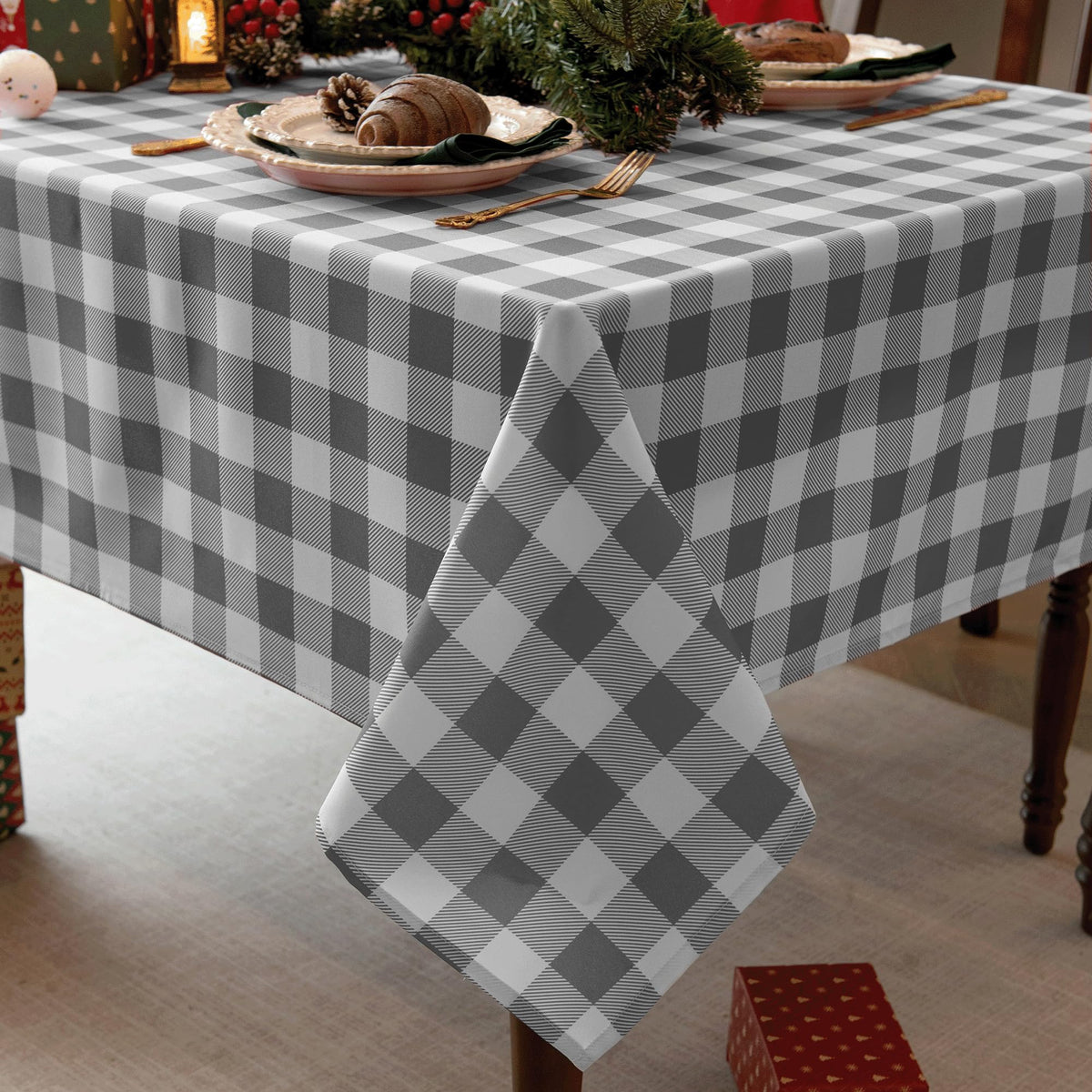 Waterproof Plaid Tablecloth Fabric