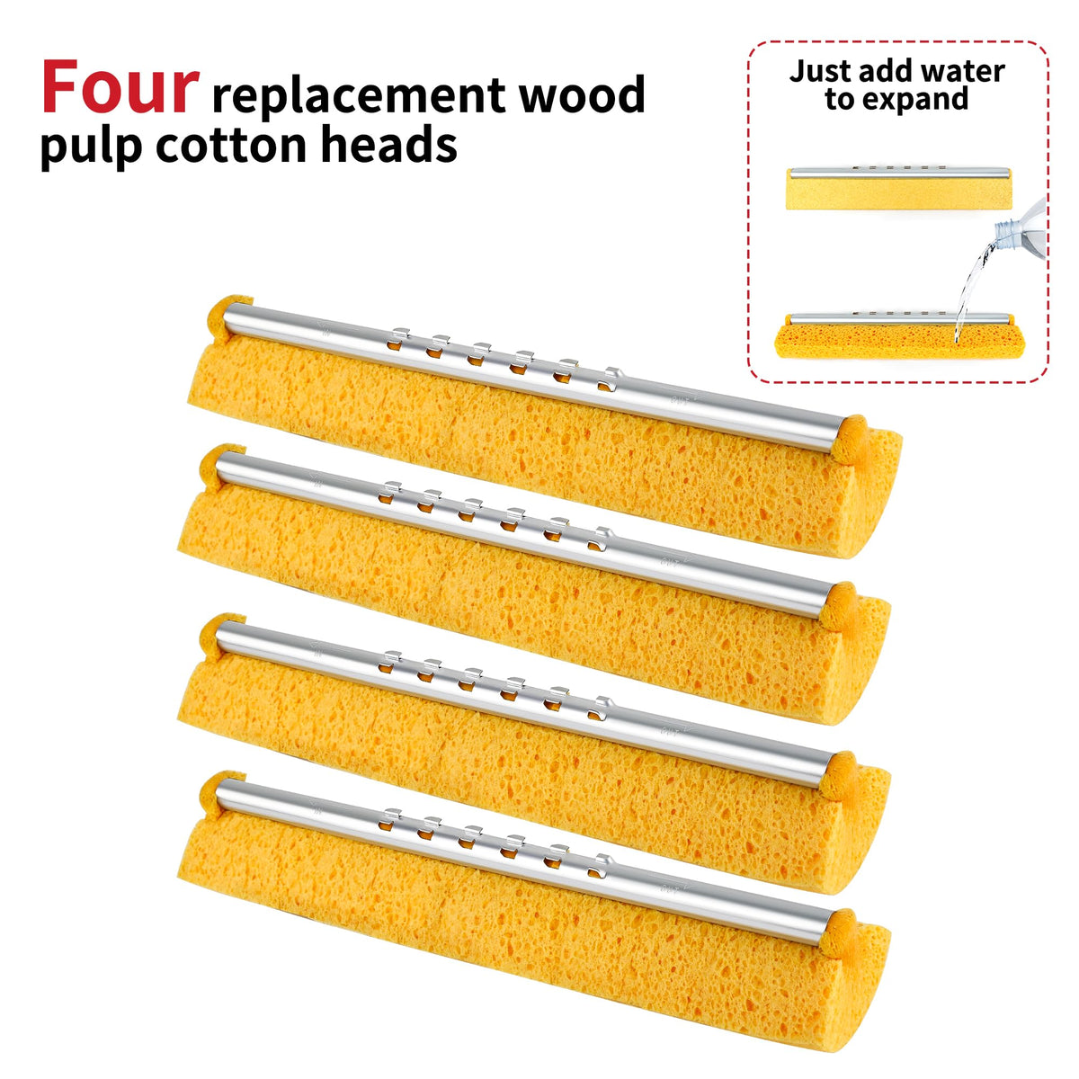 Cellulose Sponge Pop Up Sponge 4 Swop Roller Sponge mop Suitable for Wood