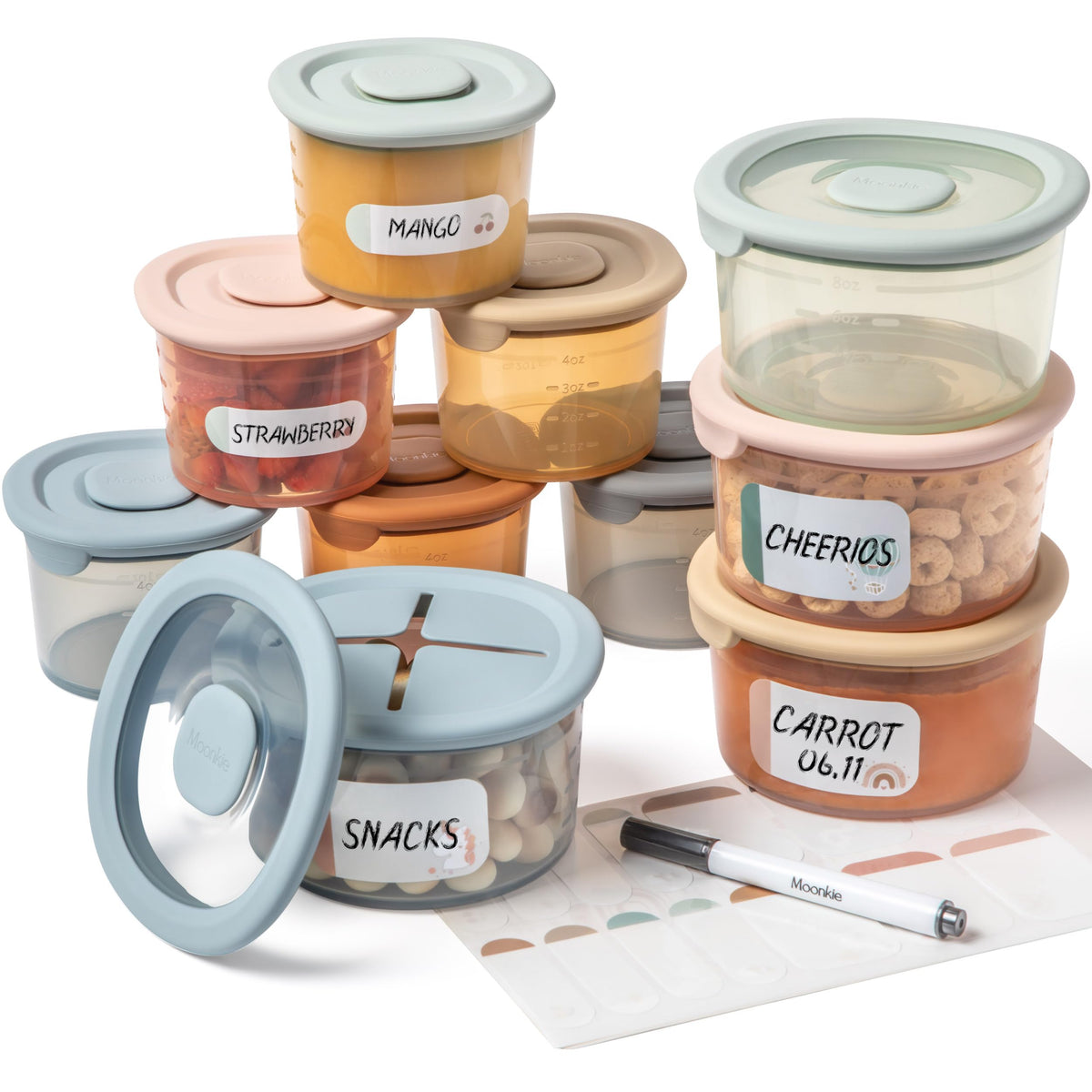 Silicone Baby Food Containers (10 Count)
