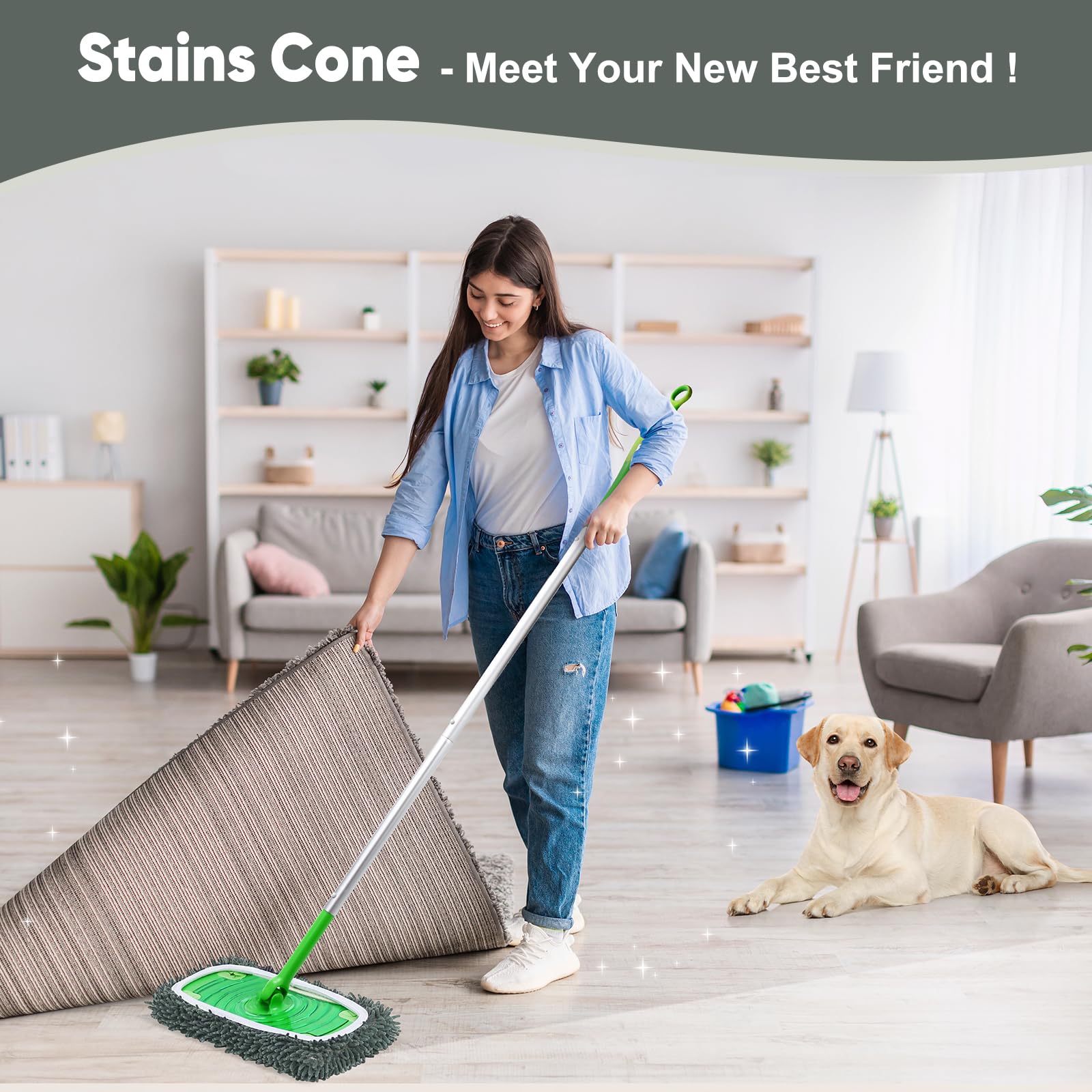 6 Pack Reusable Microfiber Mop Pads Compatible with Swiffer Sweeper (6 Count)