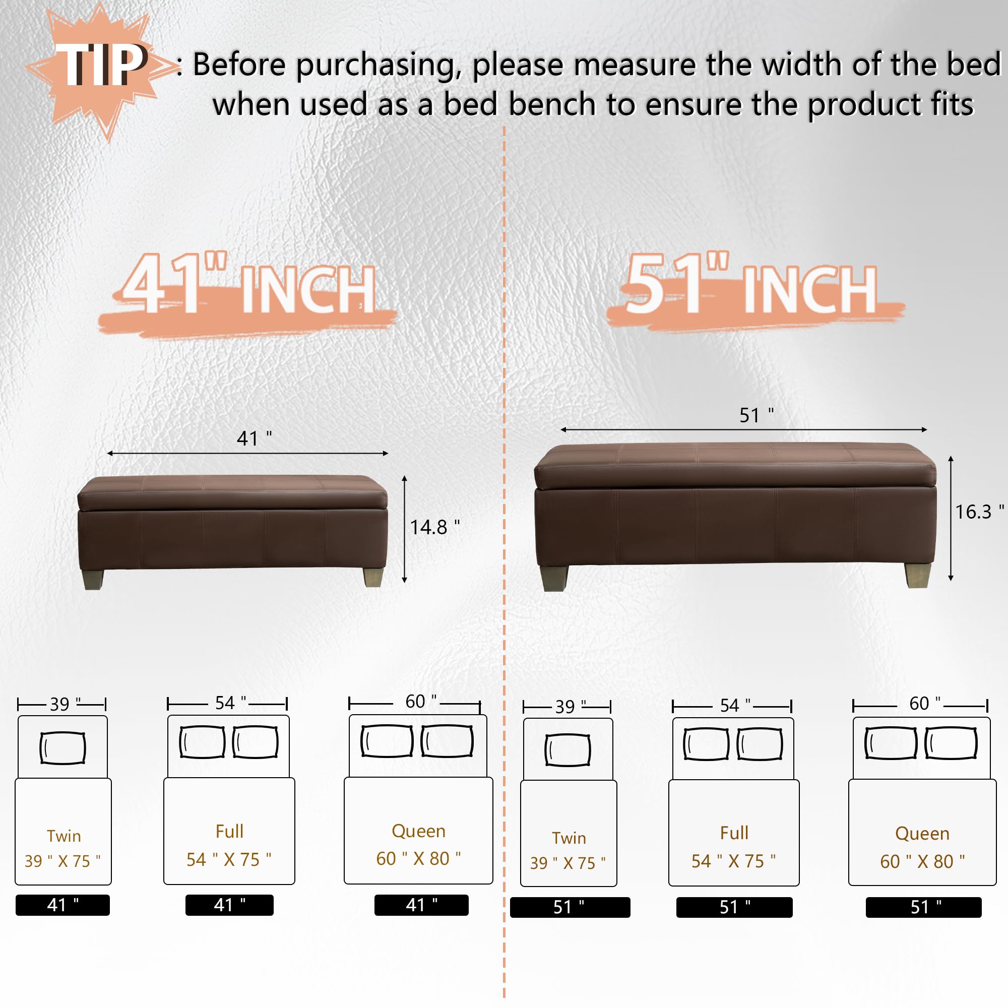 41" Storage Ottoman