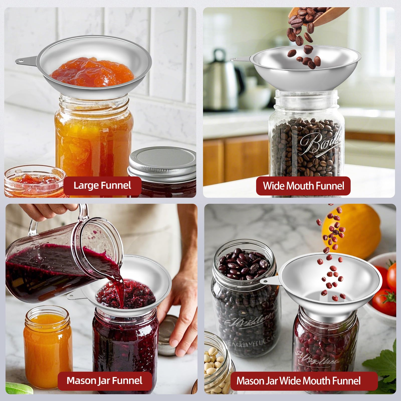 Canning Funnel with Strainer