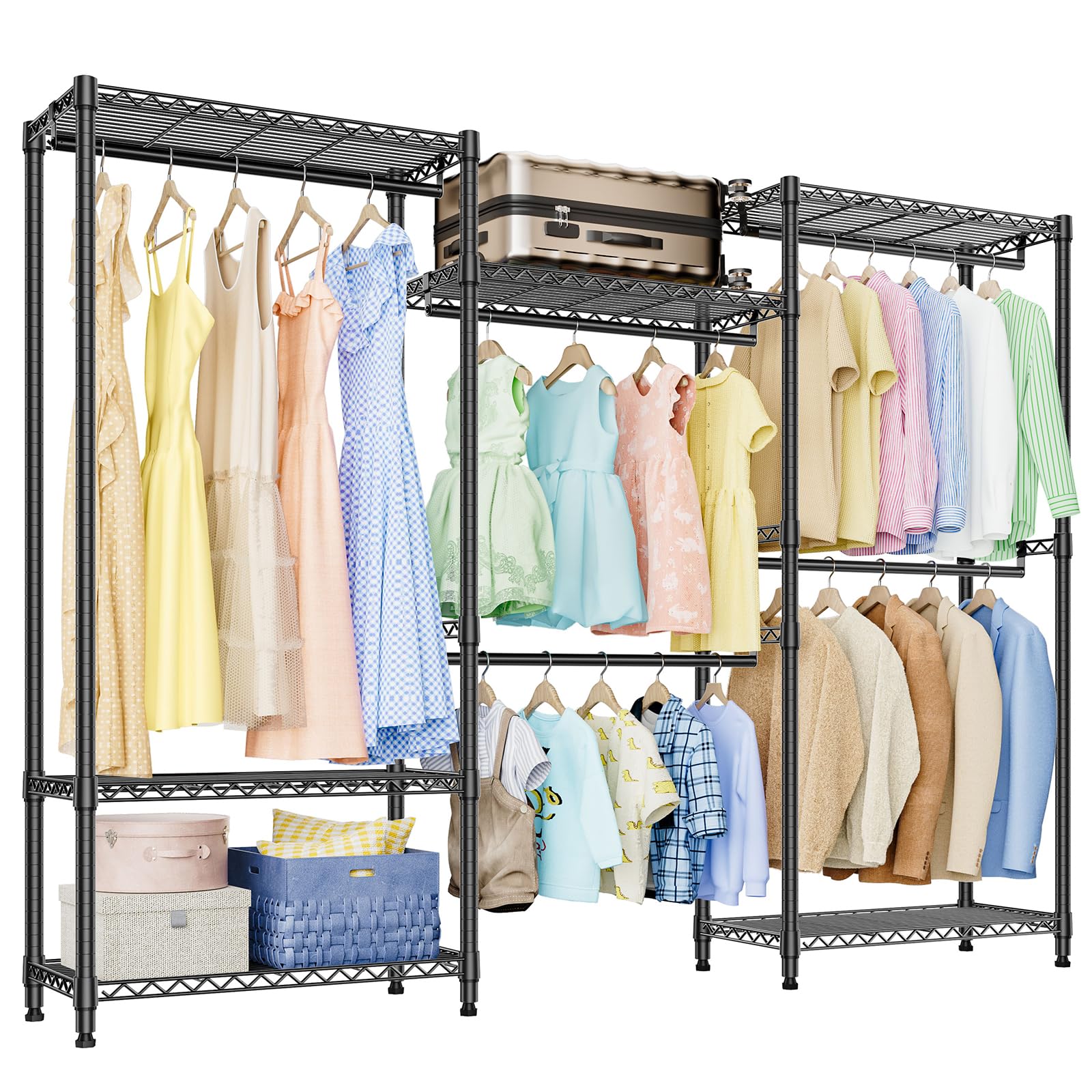 Heavy Duty Garment Rack Wire Clothes Rack for Hanging Clothes