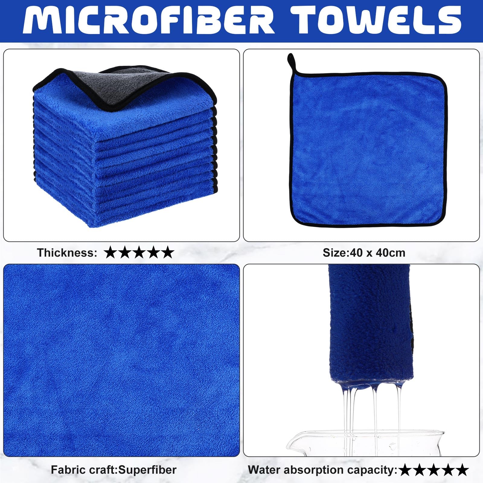 50 Pcs Microfiber Towels (50 Count)