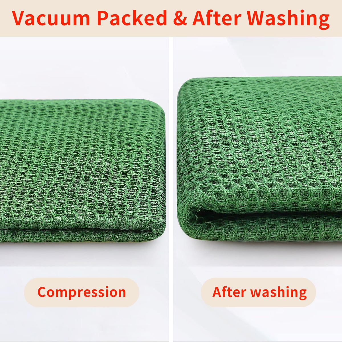 100% Cotton Oversized Waffle Weave Kitchen Towels 4 (4 Count)