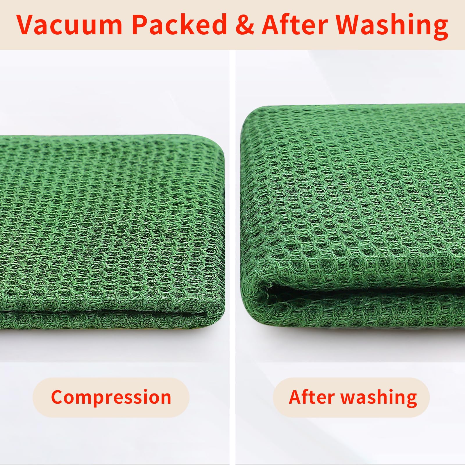 100% Cotton Oversized Waffle Weave Kitchen Towels 8 (8 Count)