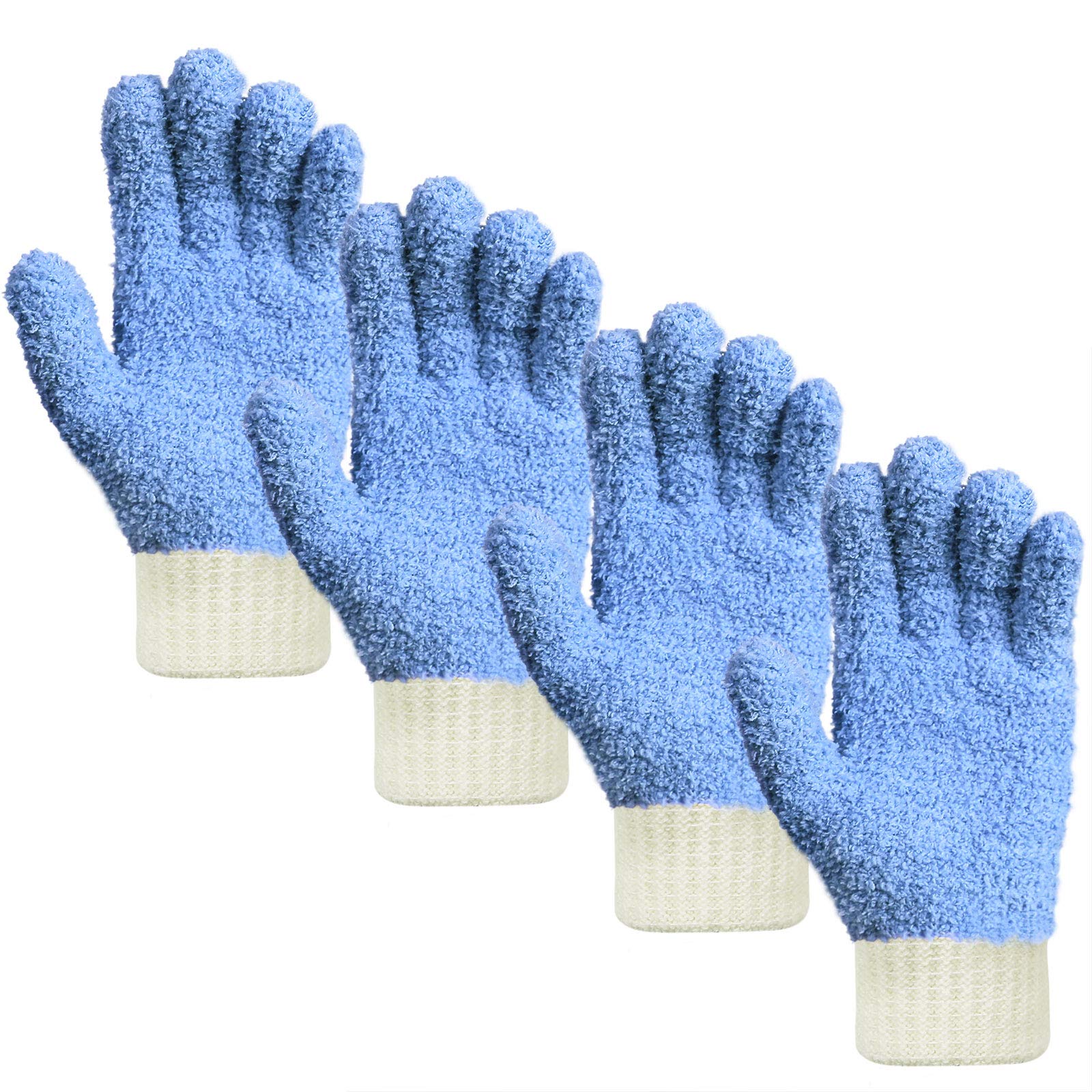 Microfiber Dusting Gloves House Cleaning Glove for Blinds (4 Count)
