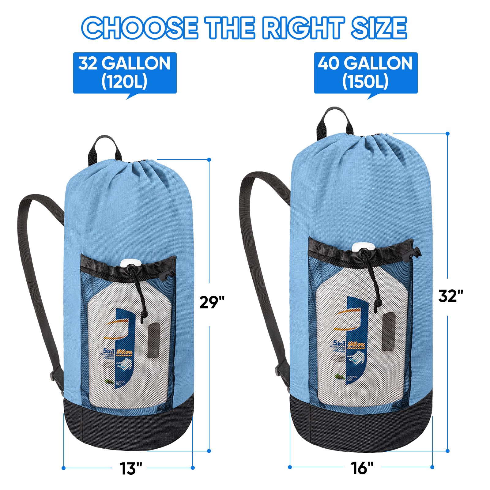 150L Laundry Bag Backpack
