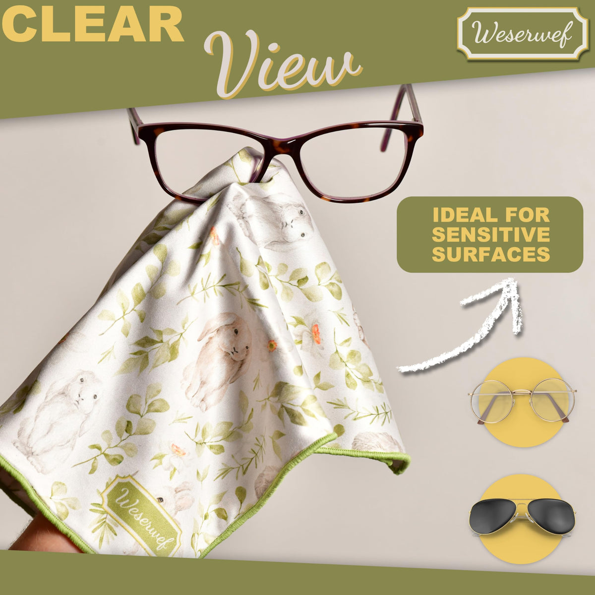 Design Microfiber Glasses Cleaning Cloth