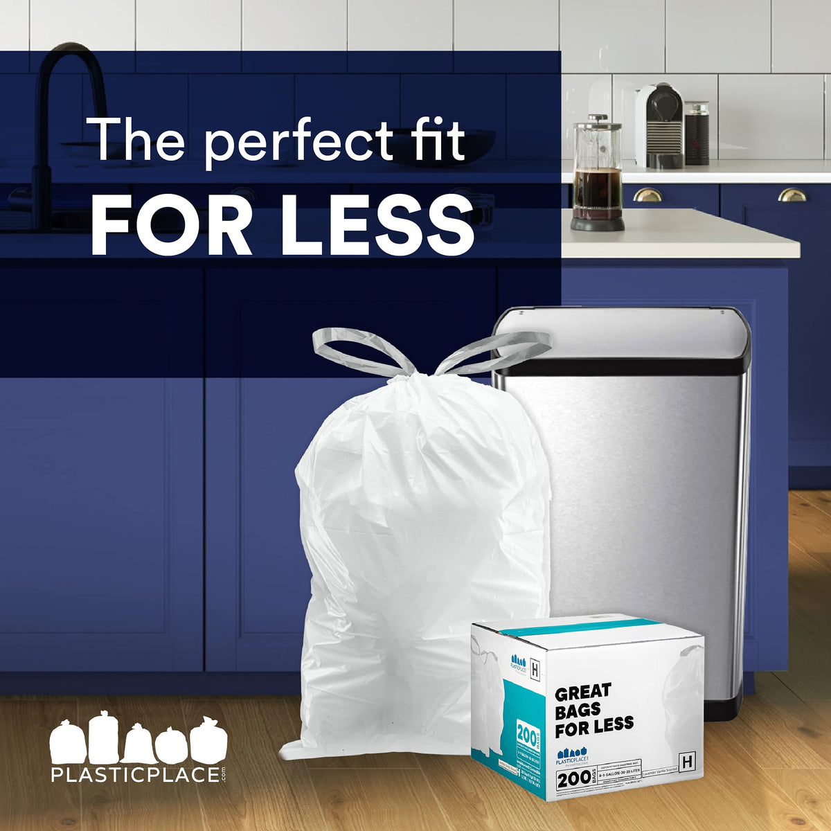 Custom Fit Trash Bags (100 Count)