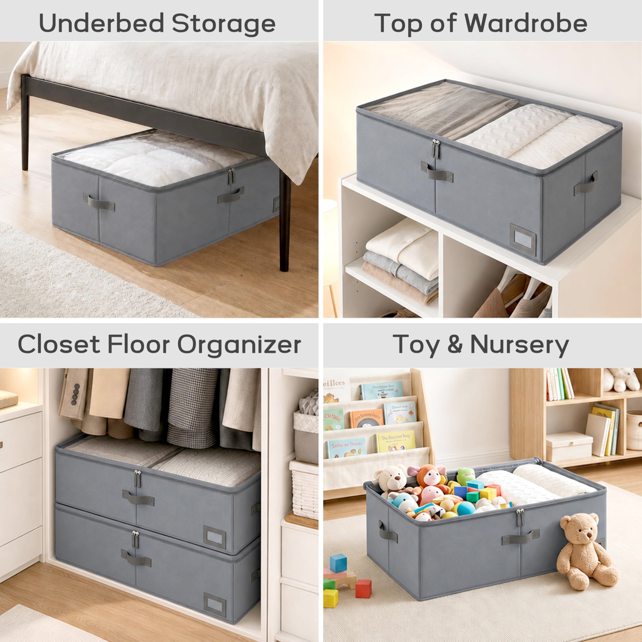 10" High Capacity Under Bed Storage Bins (2 Count)