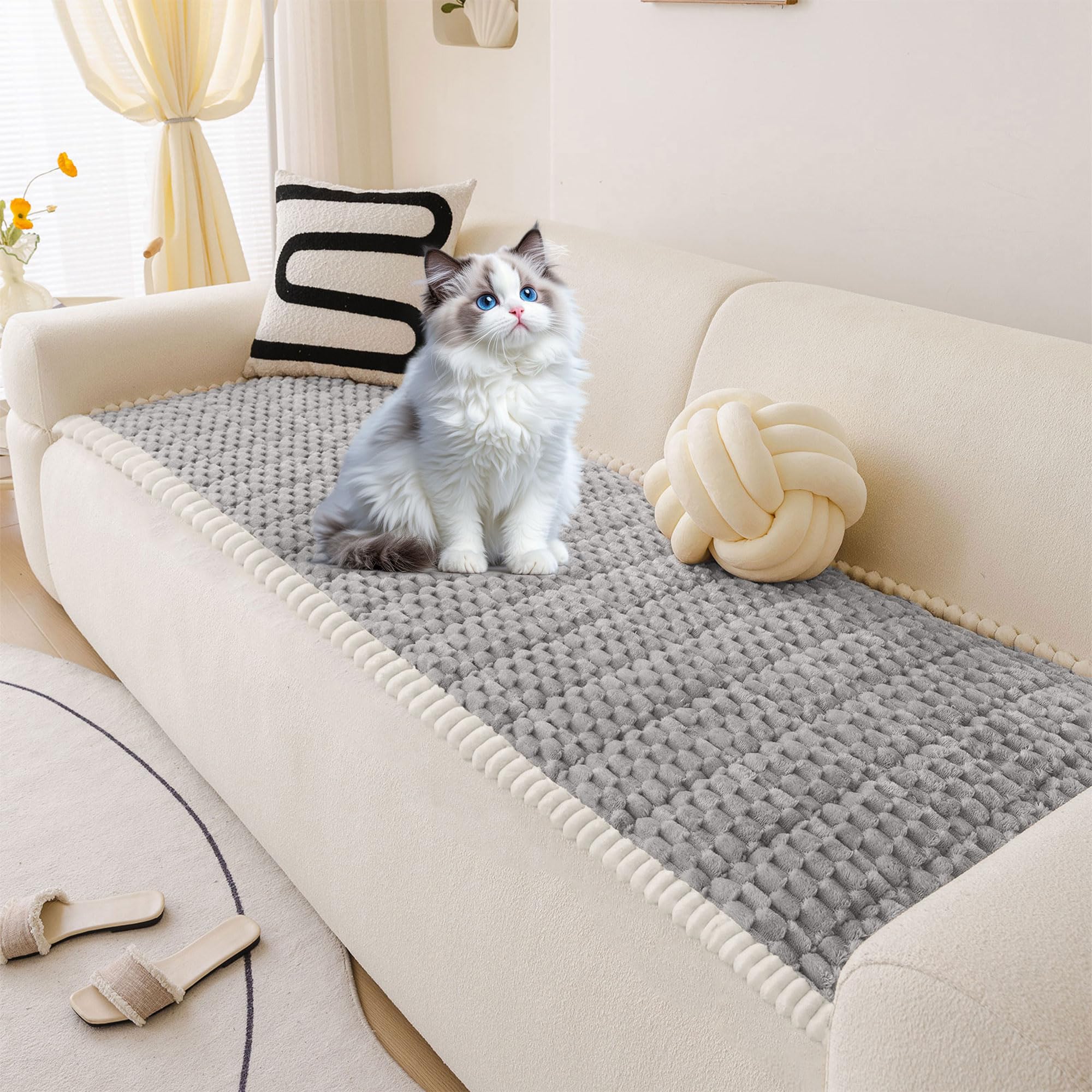 Couch Cover for Dogs Washable Non Slip Pet Couch Covers Sofa Protector (3 Count)