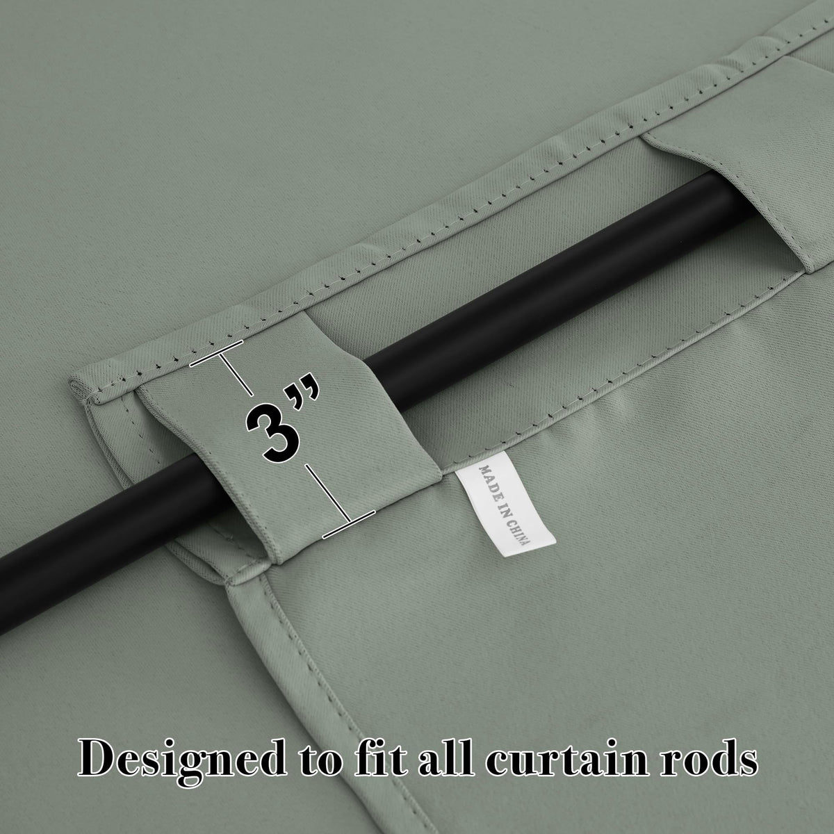 Blackout Curtains 80 inches Long for Bedroom Living Dining Room (2 Count)