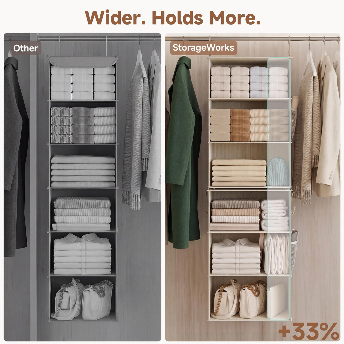 6 Shelf Jumbo Closet Organizers (6 Count)