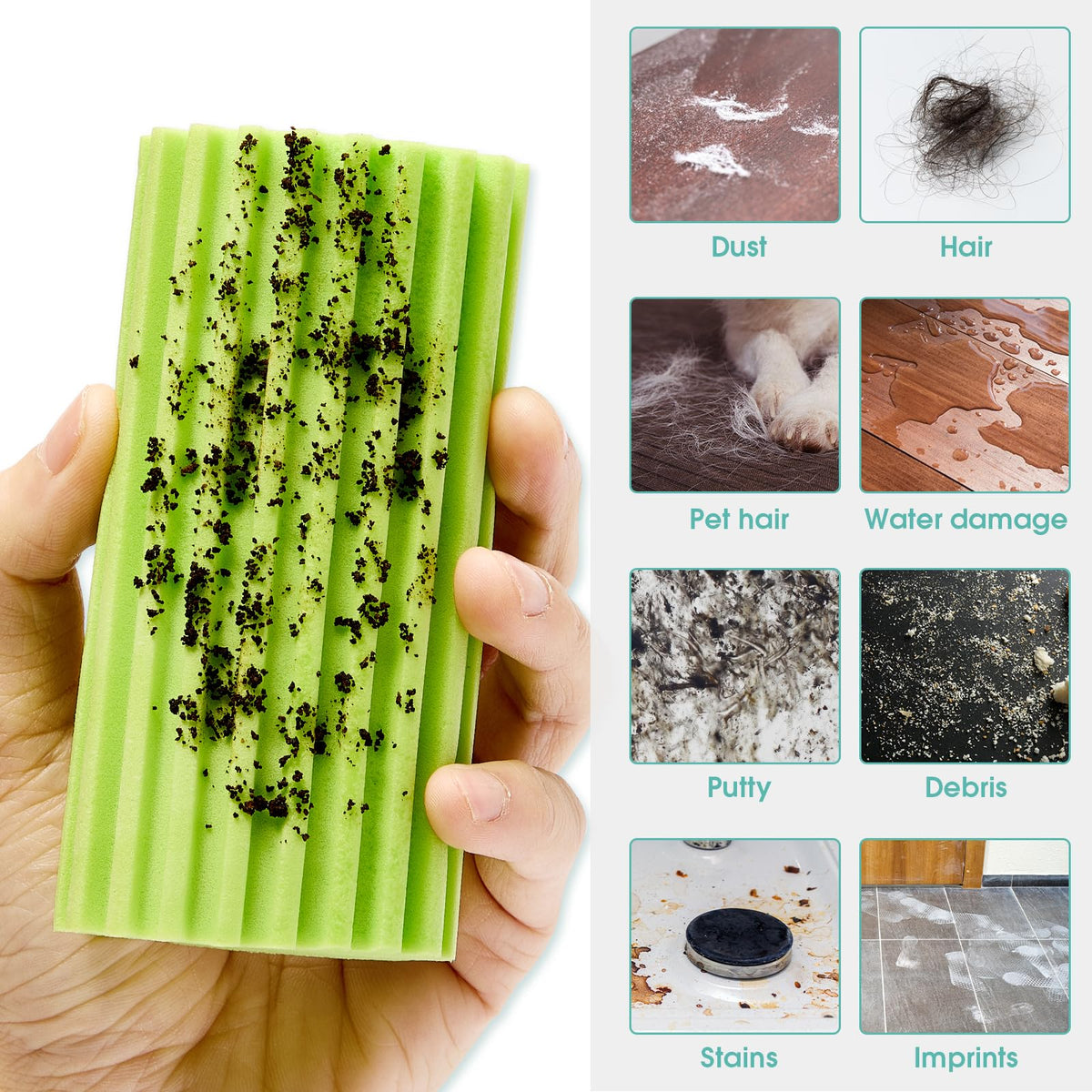 4 Pack Damp Dusting Sponge Duster (4 Count)