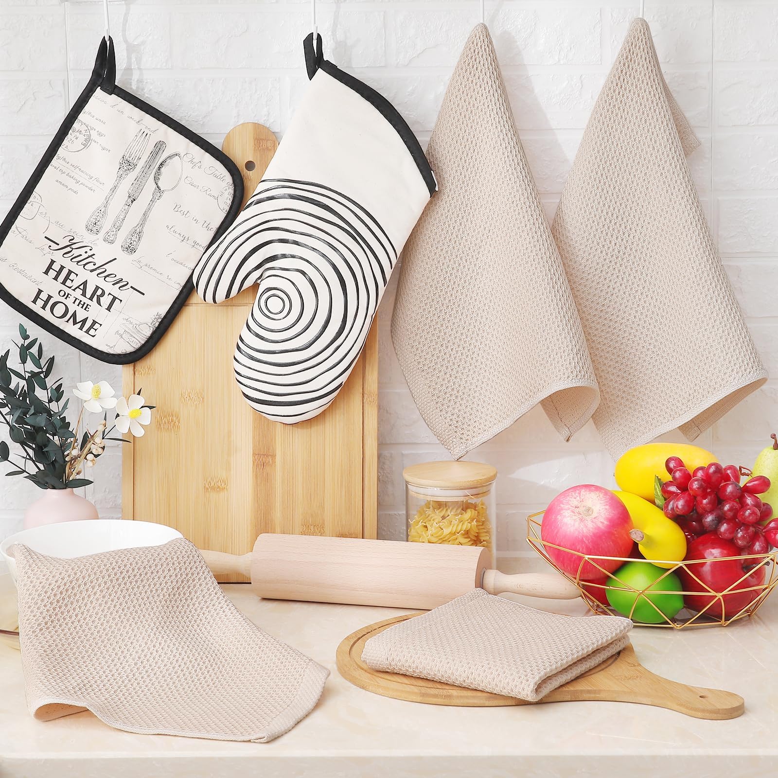 100% Cotton Waffle Weave Kitchen Dish Cloths 18 (18 Count)