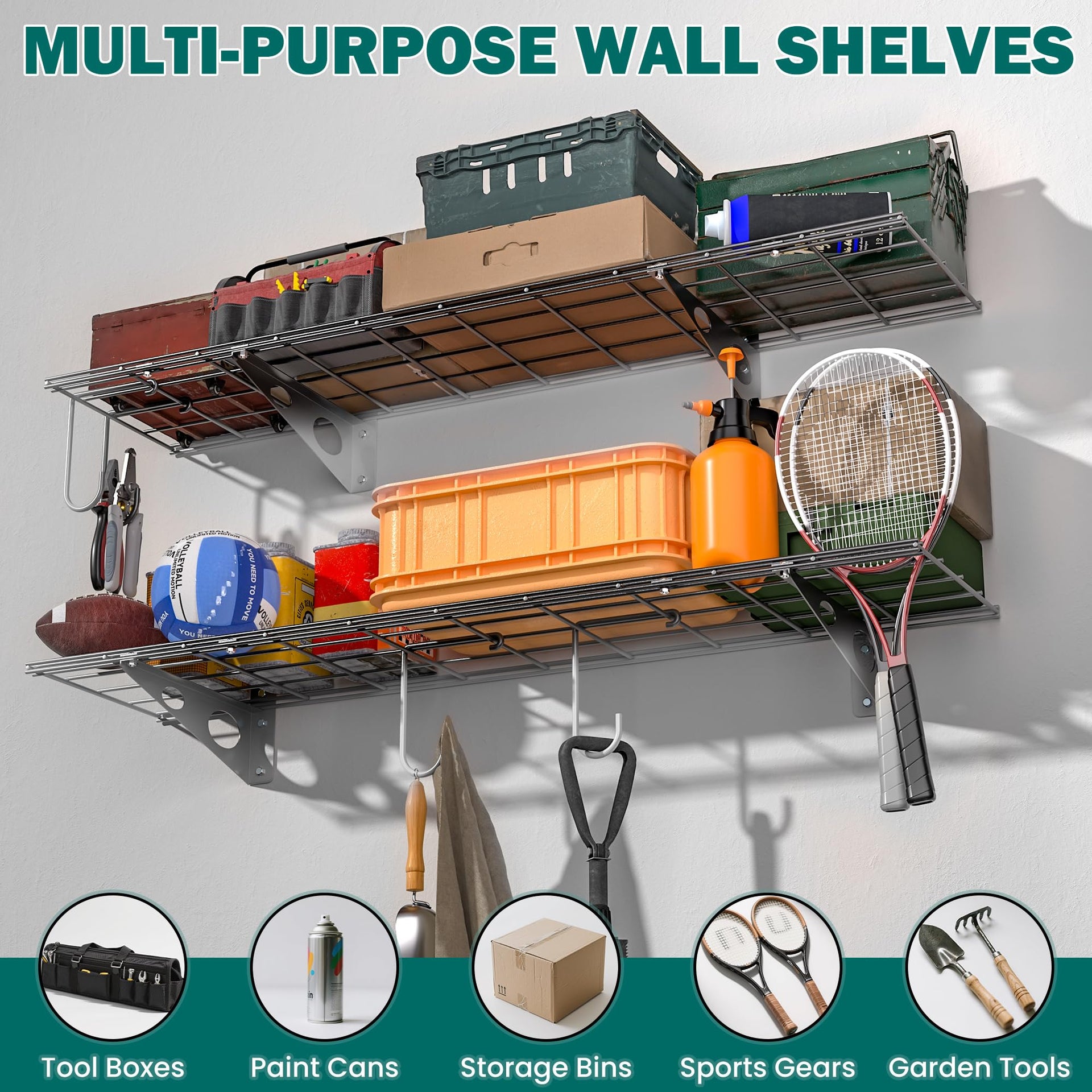 Garage Wall Shelves (2 Count)