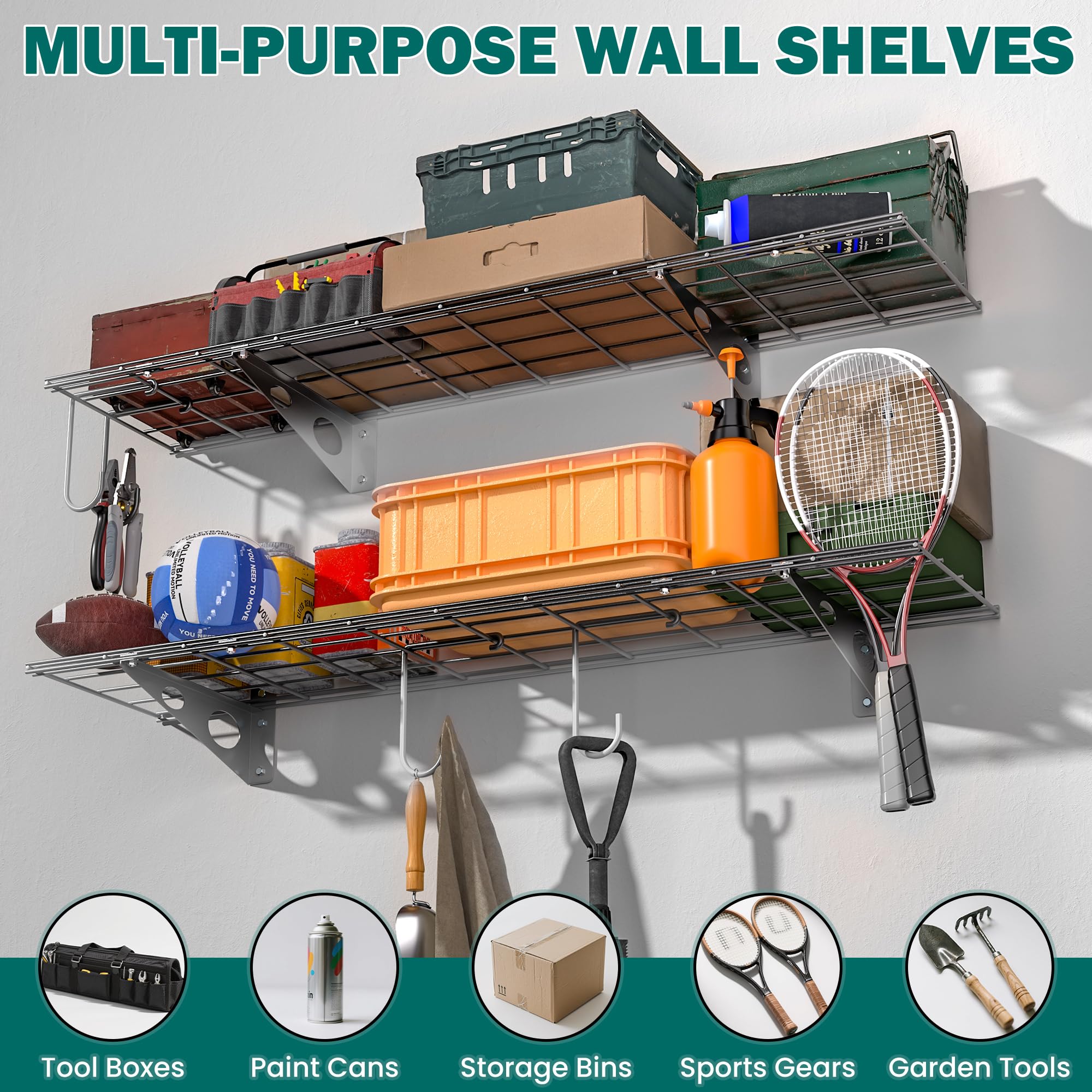 Garage Wall Shelves (2 Count)