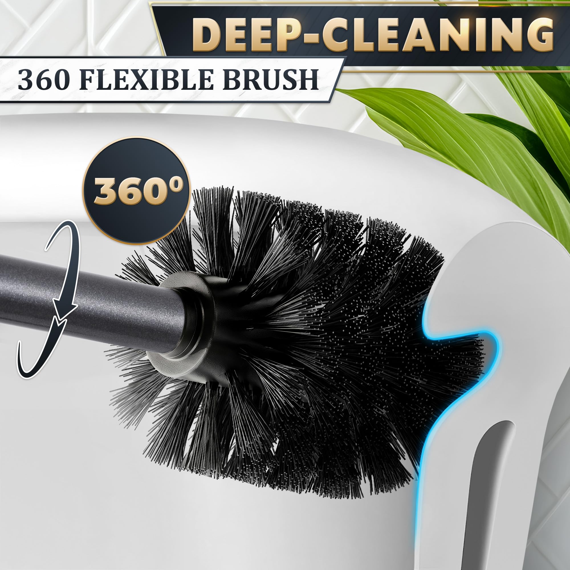 Stainless Steel Toilet Brush and Holder Set