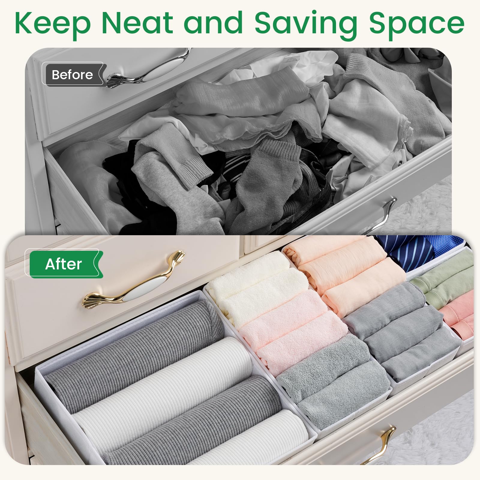 16 Pack Underwear Drawer Organizer (16 Count)