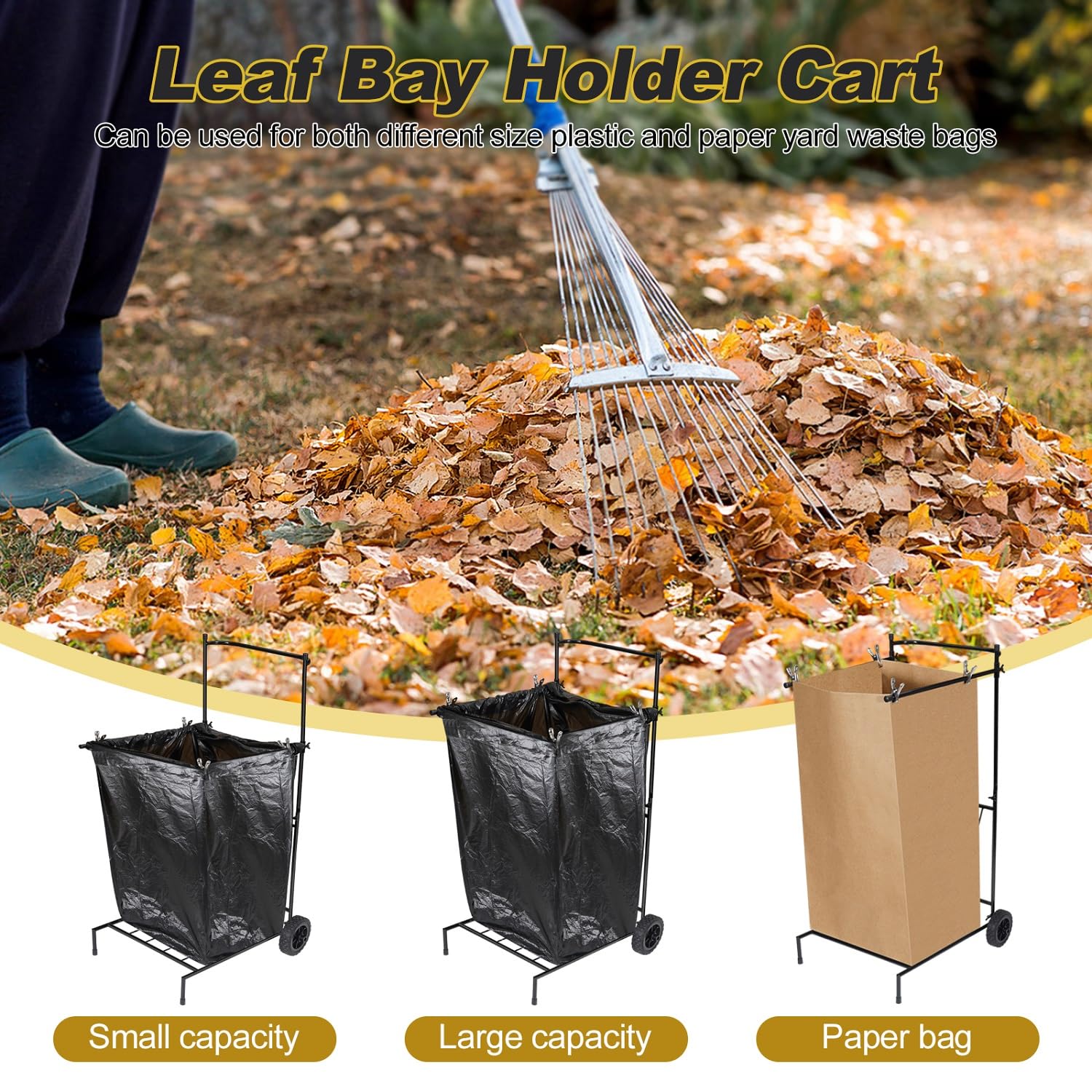 Portable Trash Bag Holder with Wheel