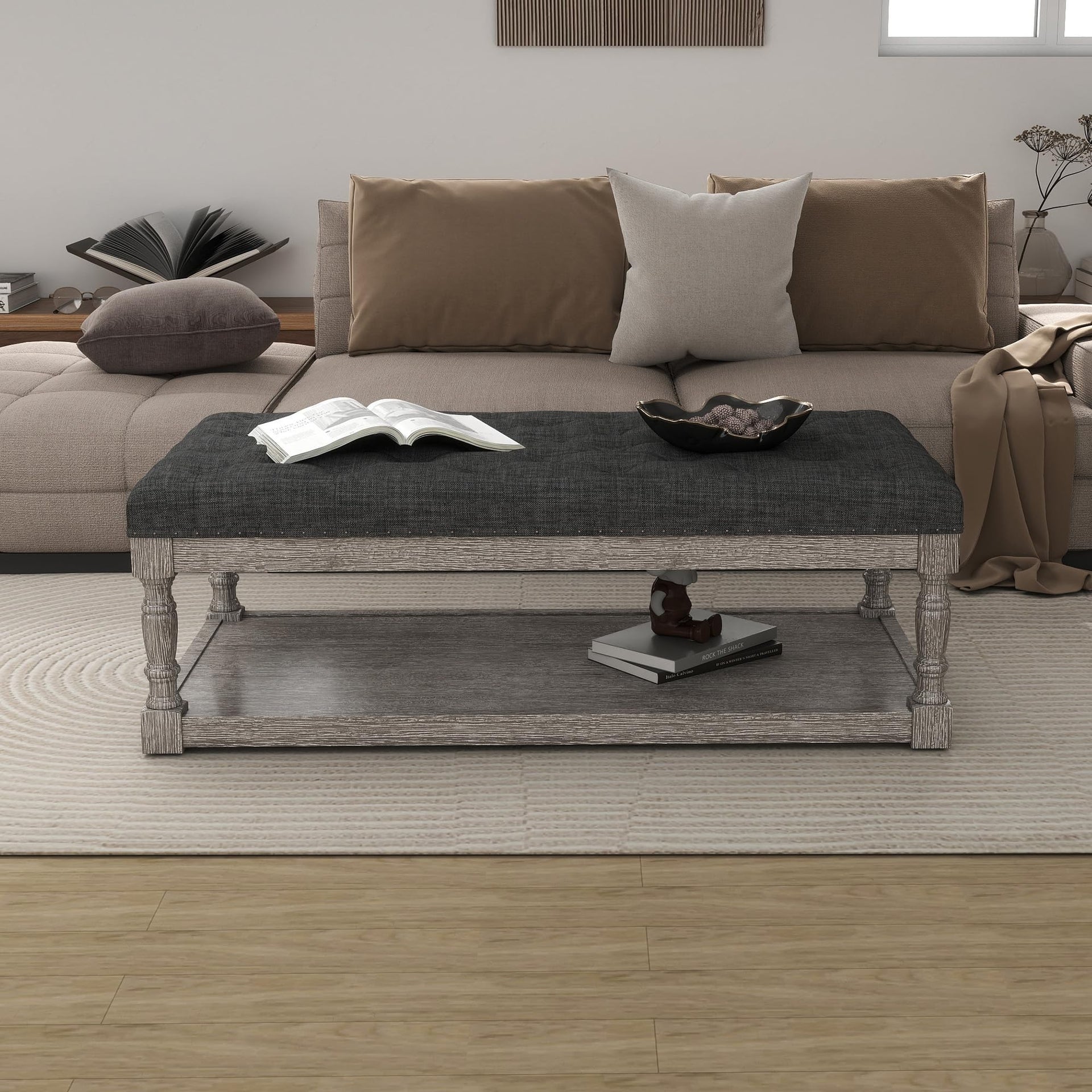 48" Large Ottoman with Storage Coffee Table