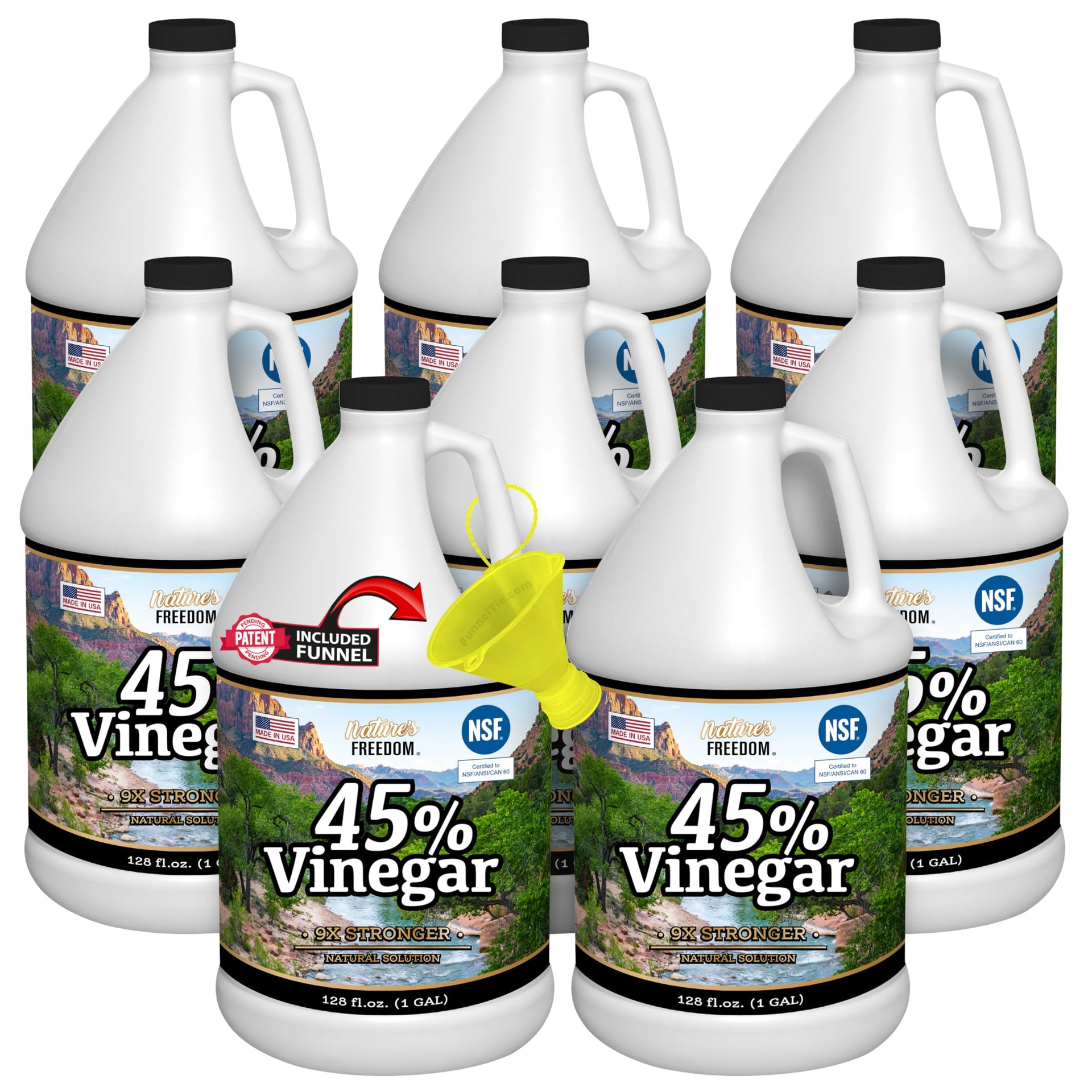45% Concentrated Vinegar with Funnel (1024 Fl Oz)