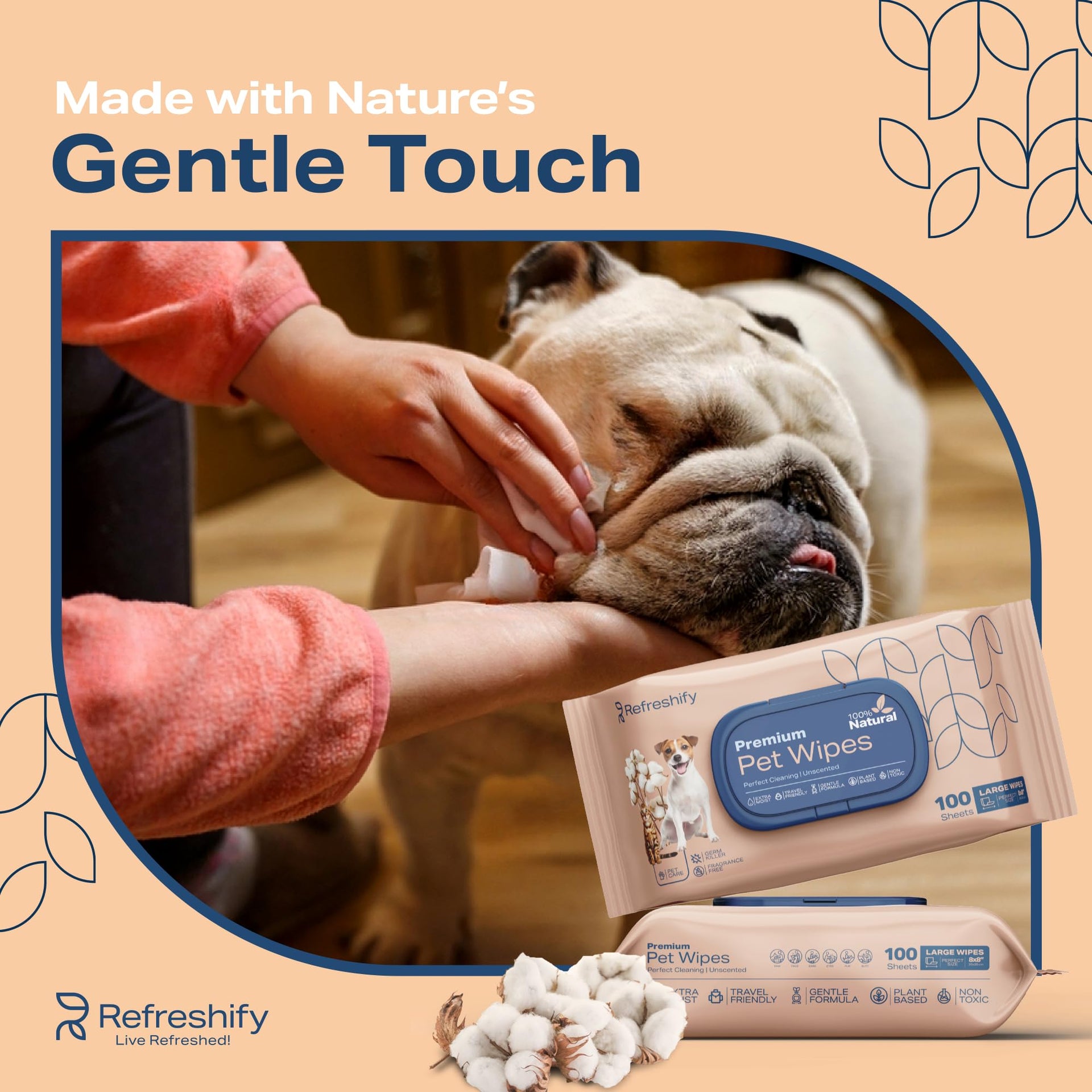 Dog Wipes for Paws and Butt (400 Count)
