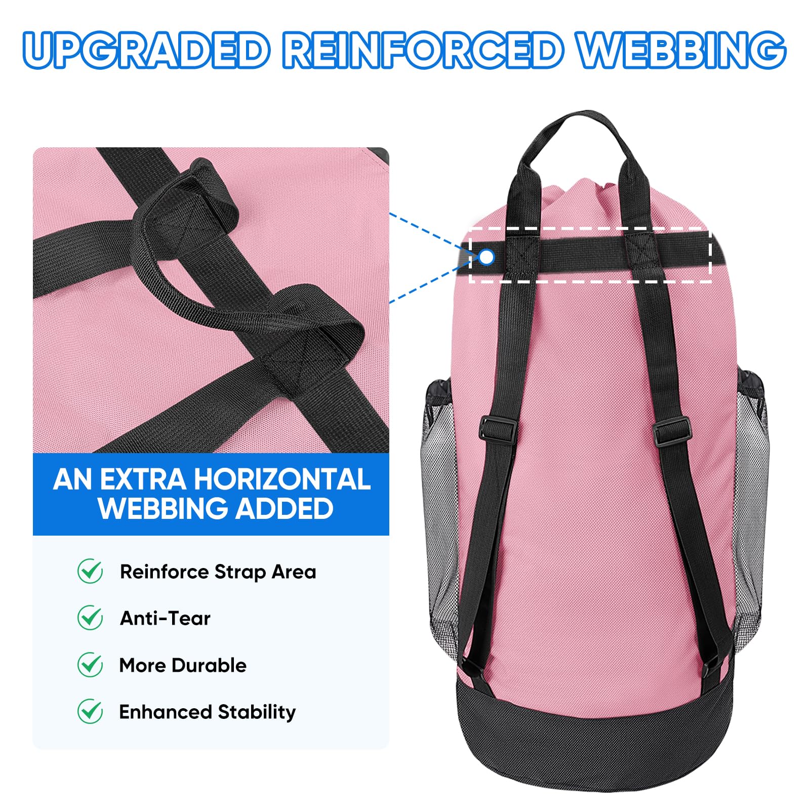 2PK 120L Laundry Bag Backpack (2 Count)