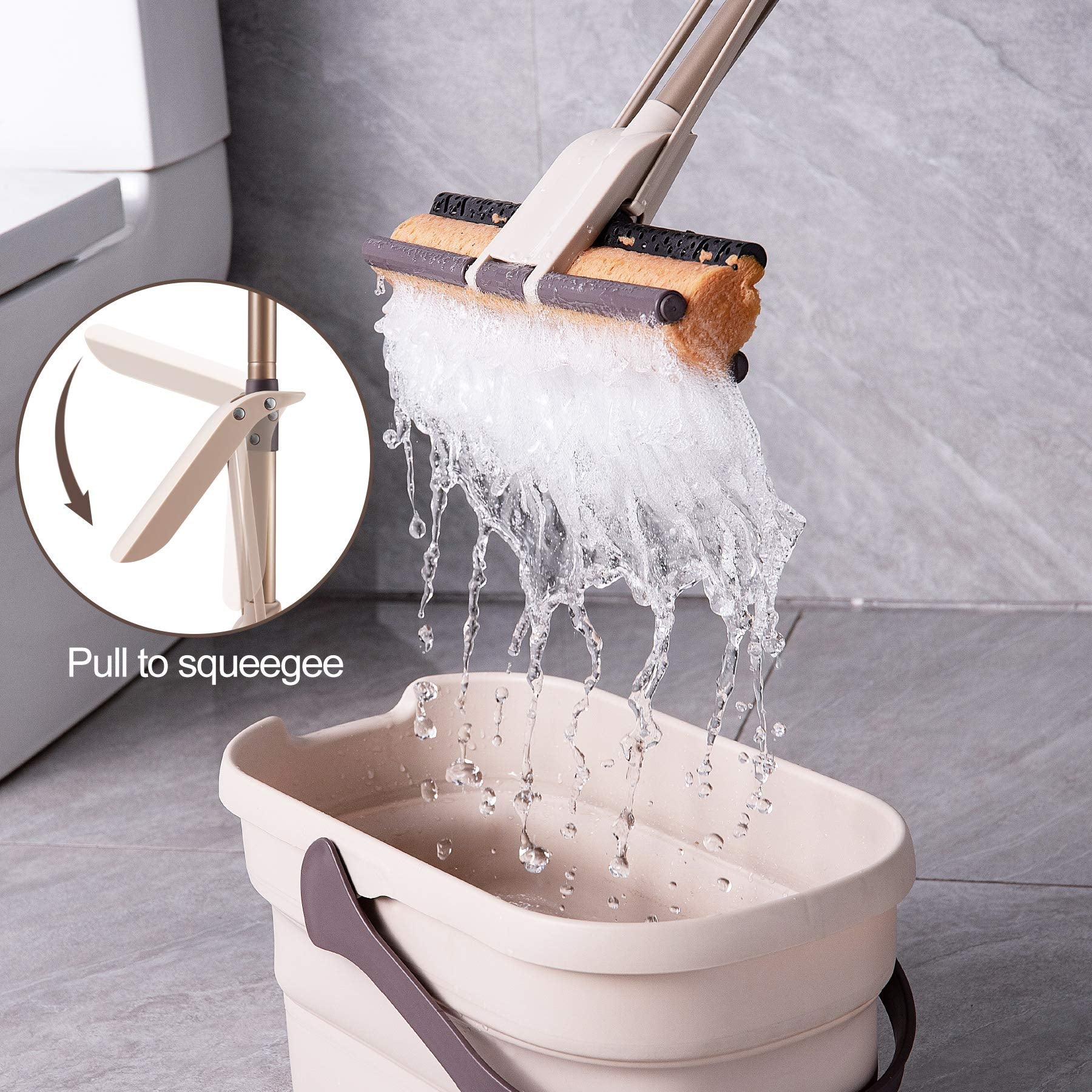 Sponge Mop with 2 Reusable Heads (2 Count)