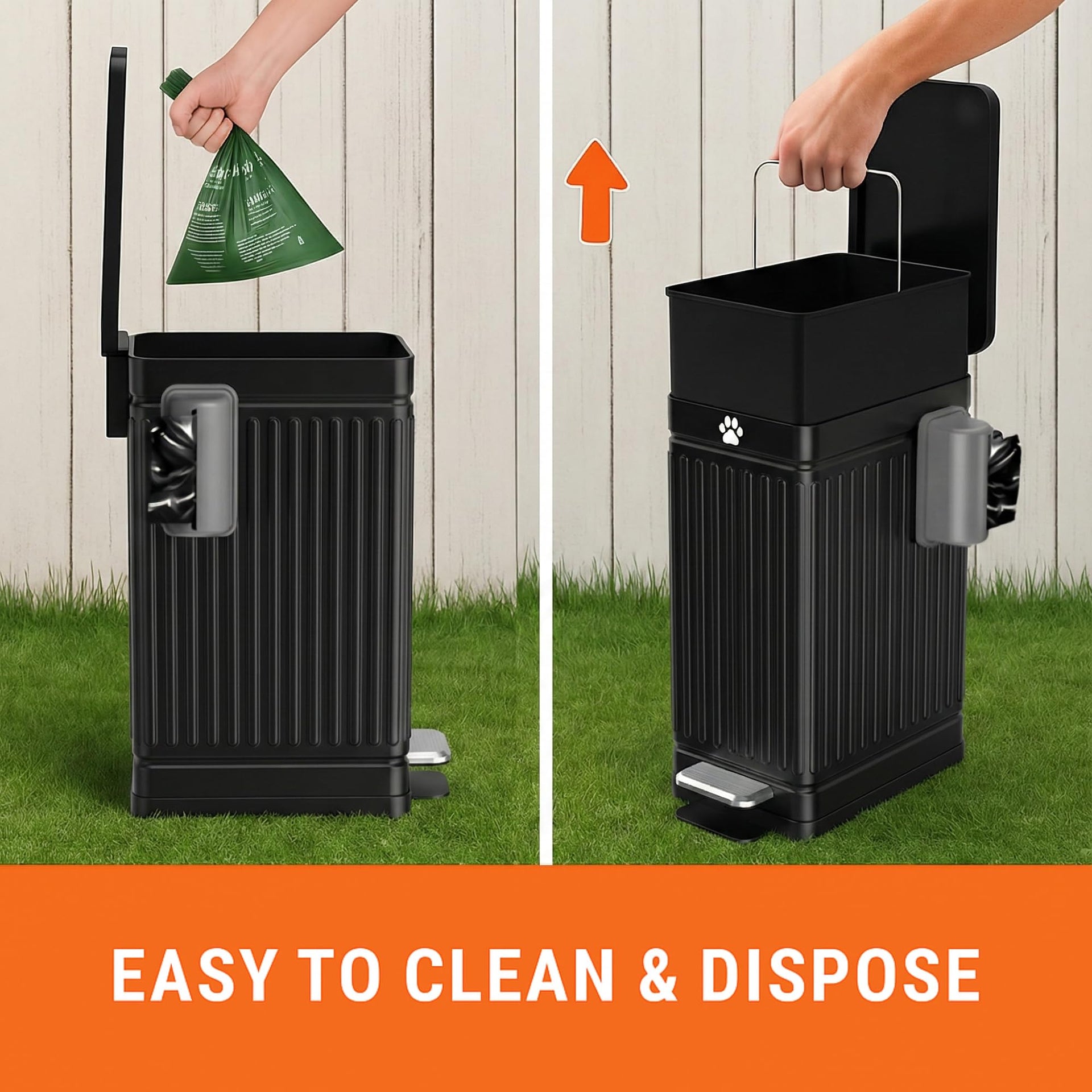 Dog Poop Trash Can Outside (30 Count)