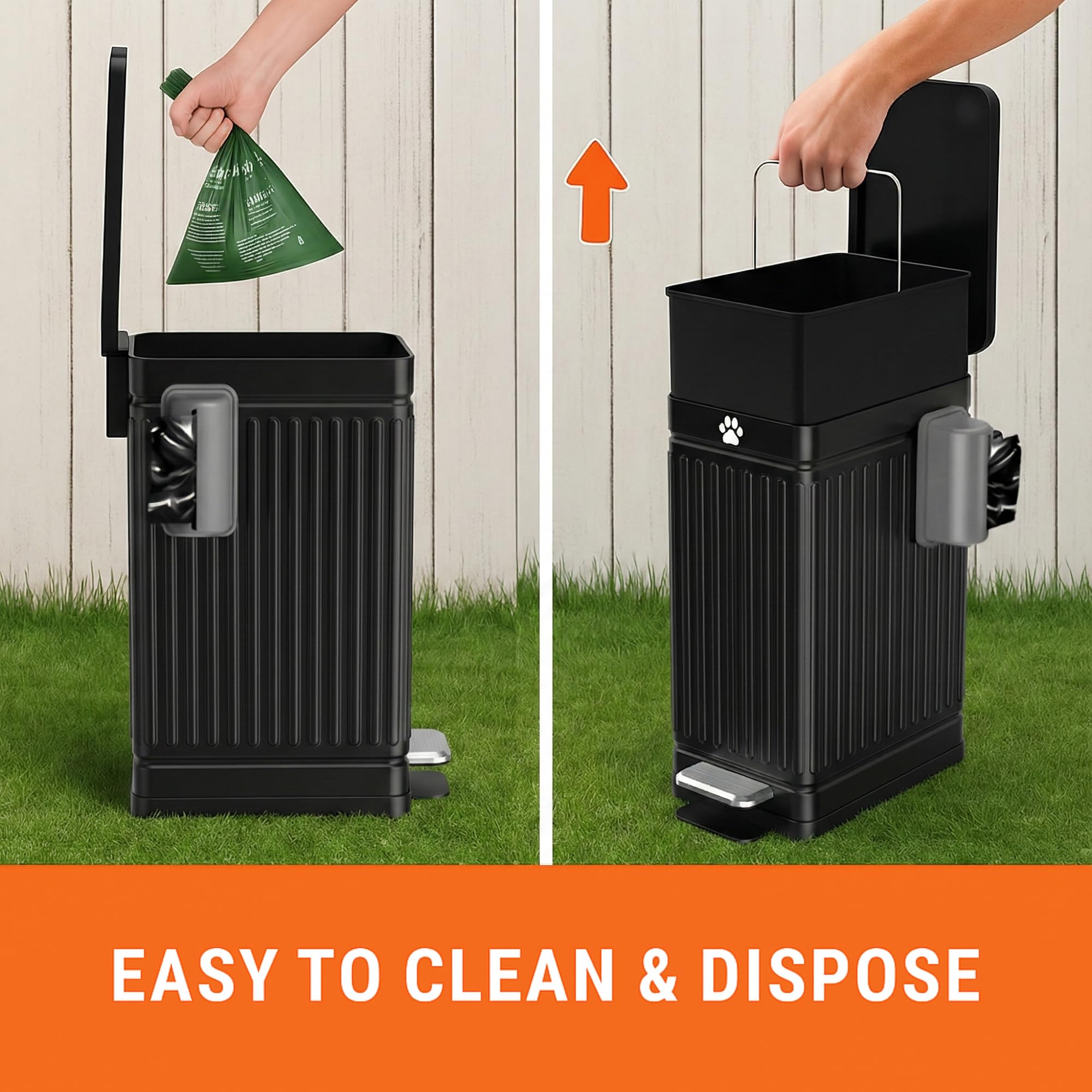 Dog Poop Trash Can Outside (30 Count)