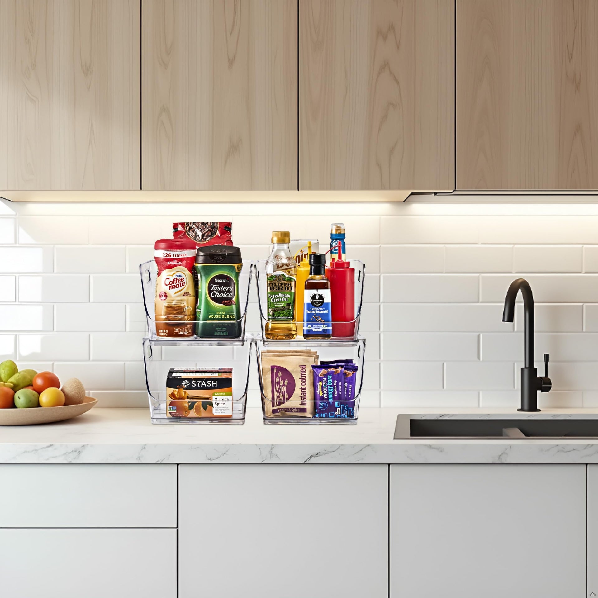 Stackable Storage Bins Open Front