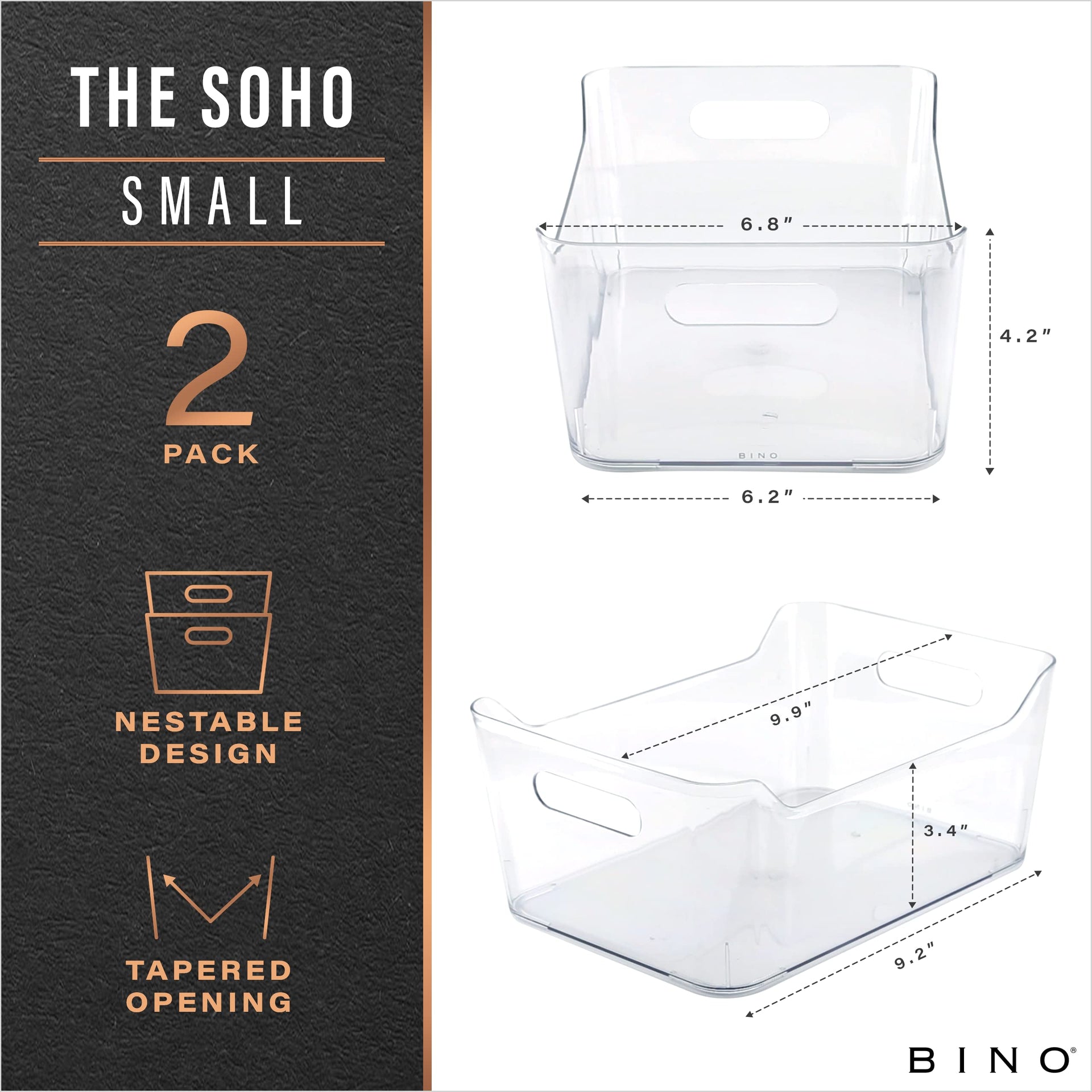 Plastic Storage Bins (2 Count)