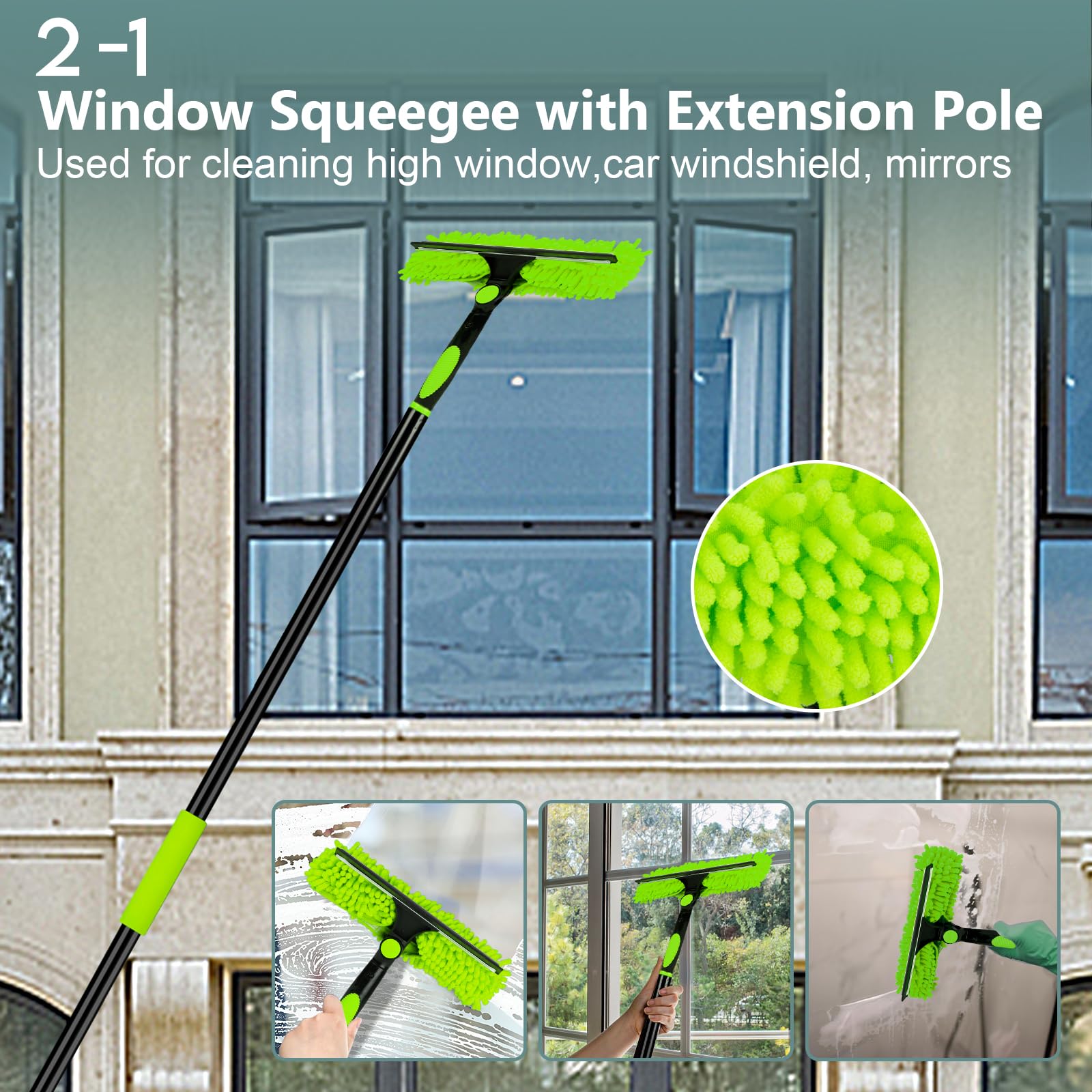 8 Ft Microfiber Duster with Extension Pole