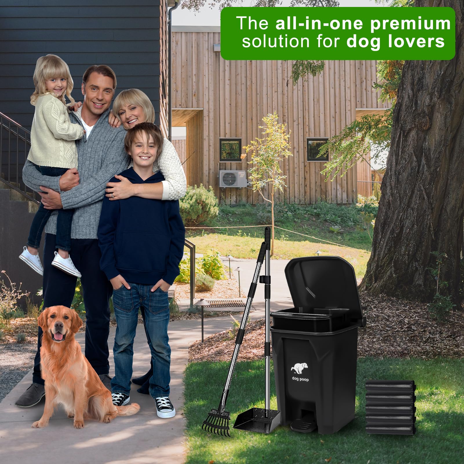 Dog Poop Trash Can Outside