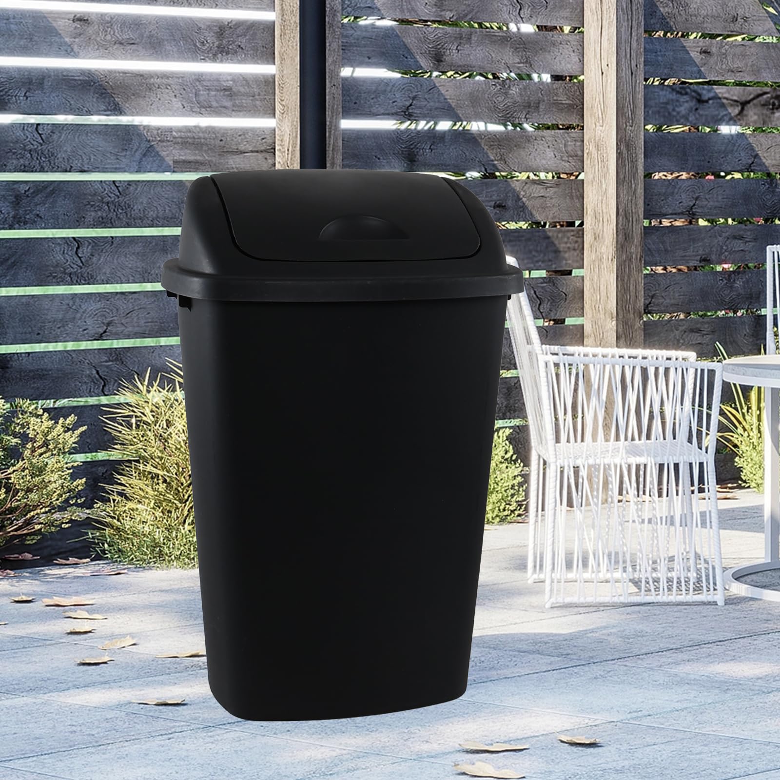 13 Gallon Kitchen Trash Can with Swing Lid (4 Count)