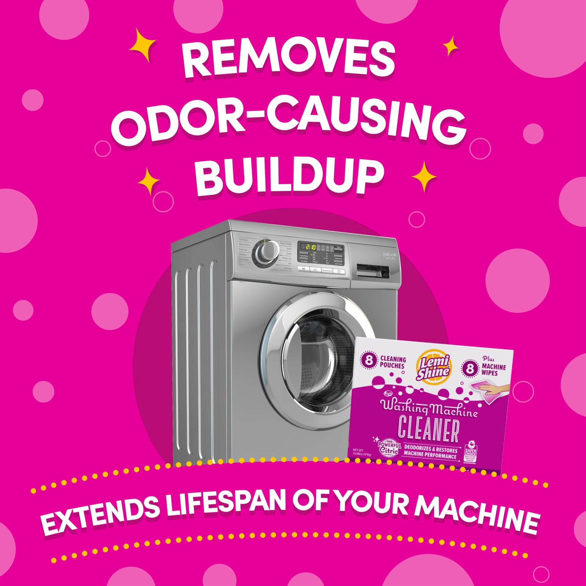 Washing Machine Cleaner Plus Machine Wipes (16.88 Ounce)