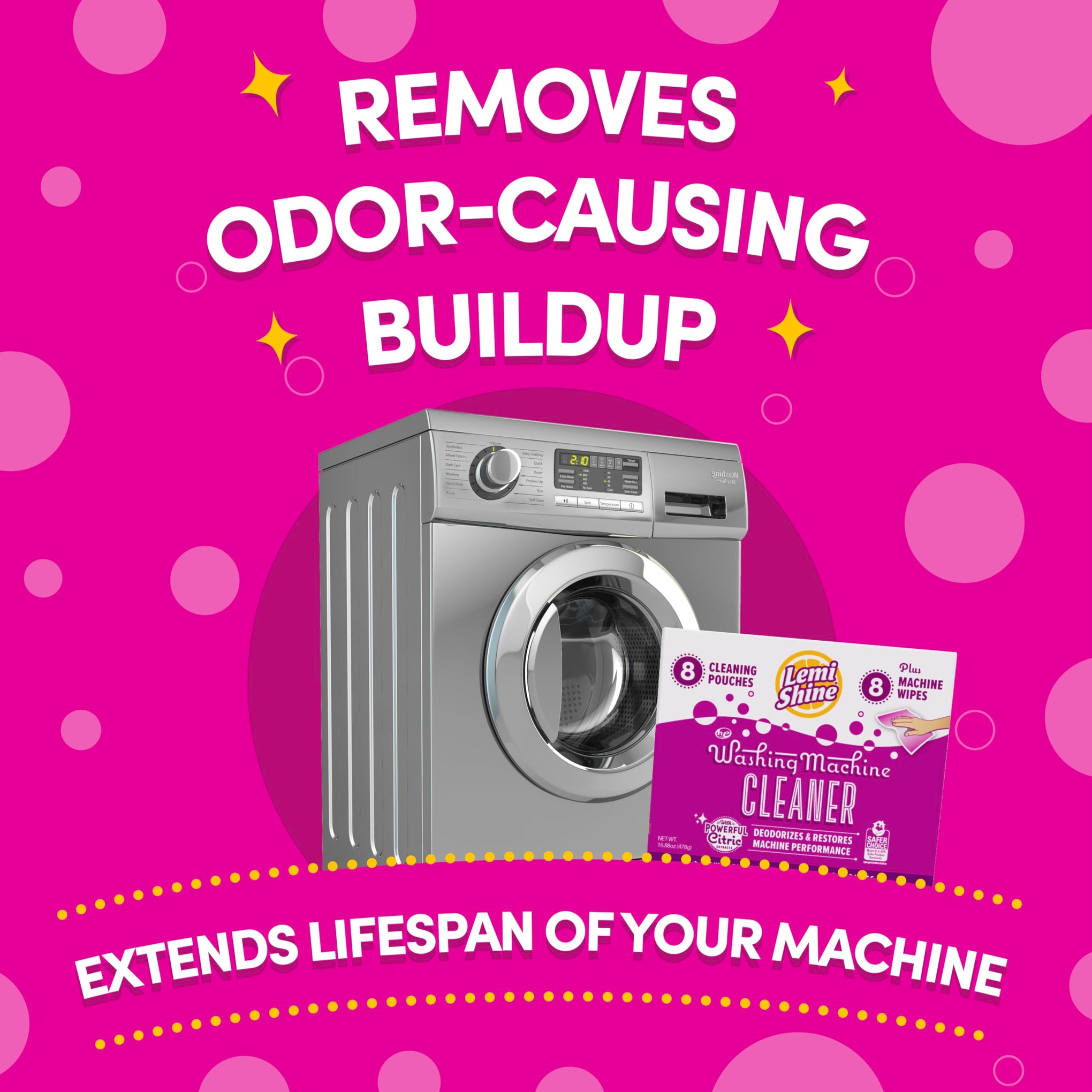 Washing Machine Cleaner Plus Machine Wipes (16.88 Ounce)