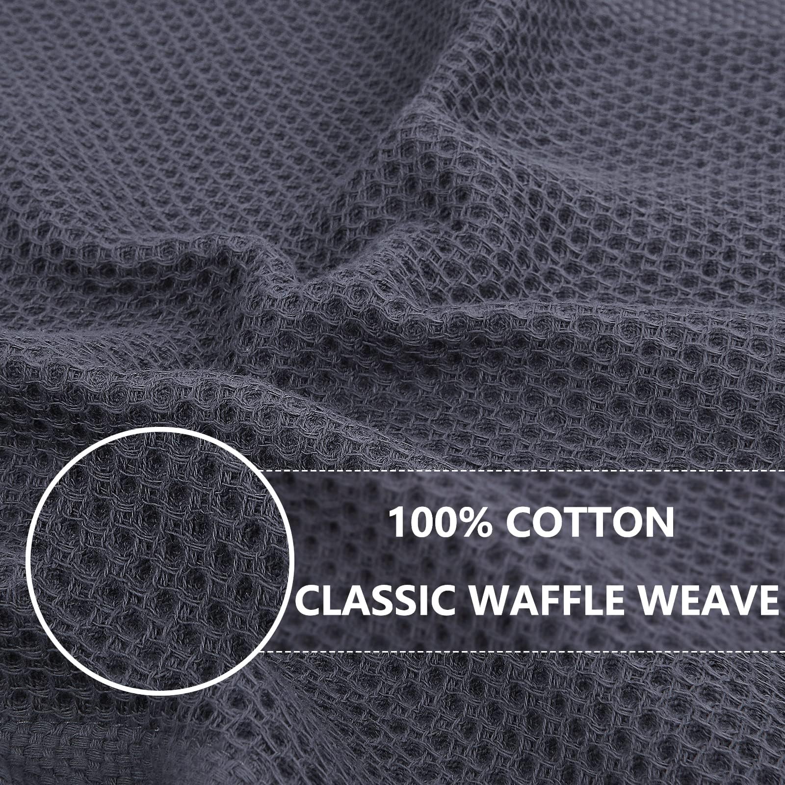 100% Cotton Waffle Weave Kitchen Dish Towels 12 (12 Count)