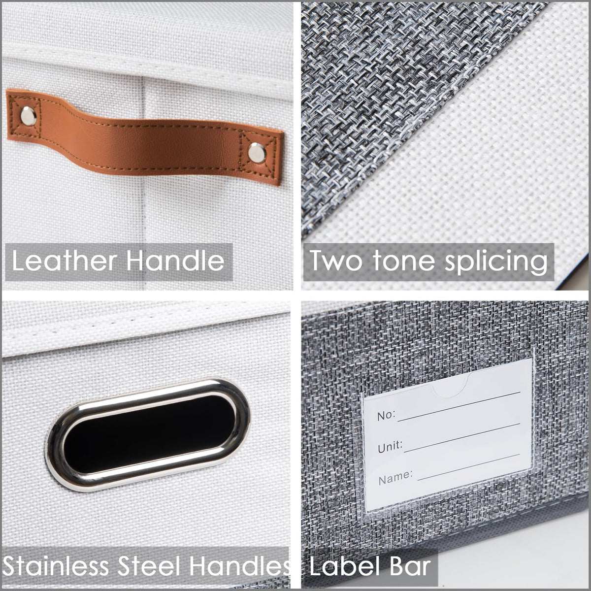 Foldable Storage Bins with Lids [3 (3 Count)