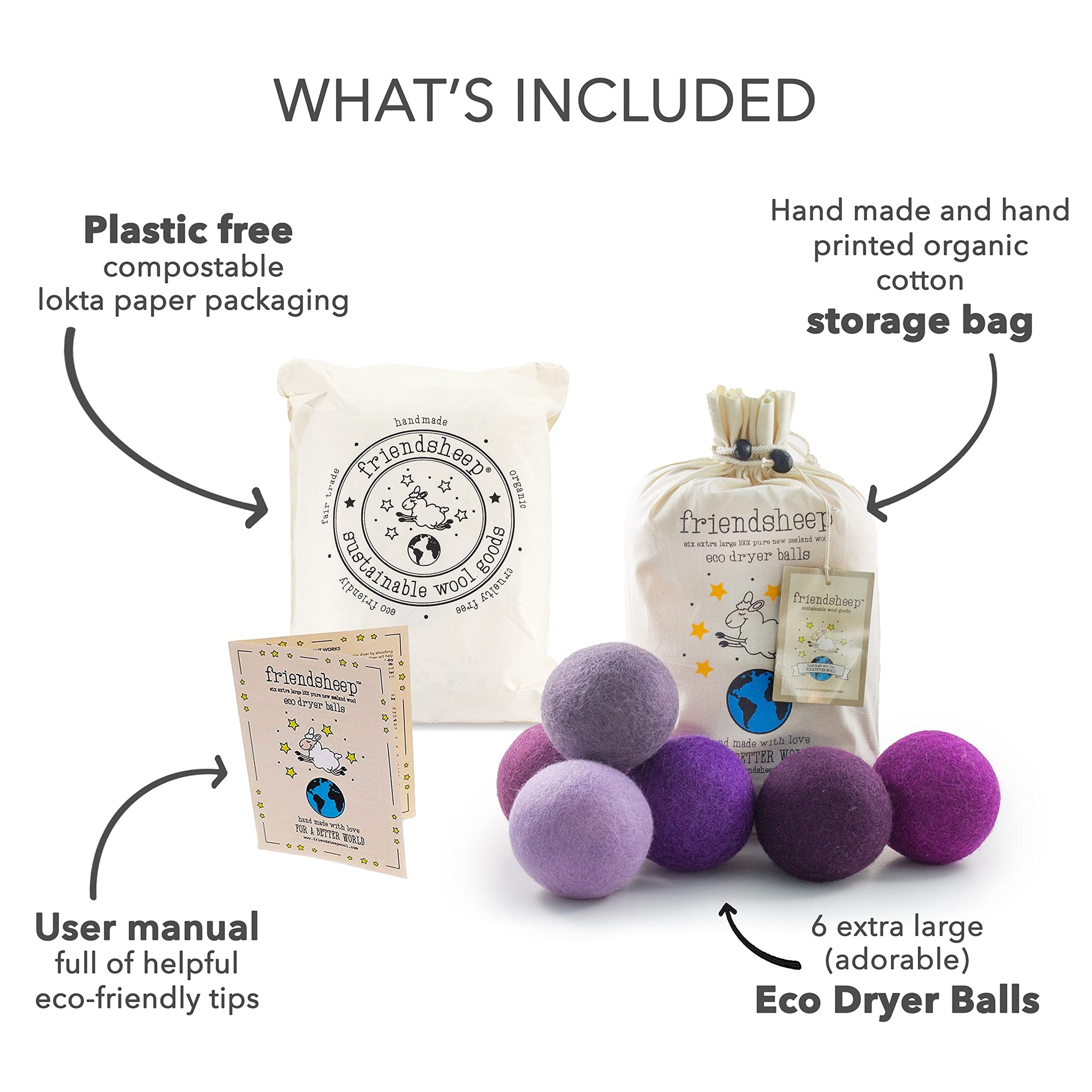 Wool Dryer Balls (6 Count)