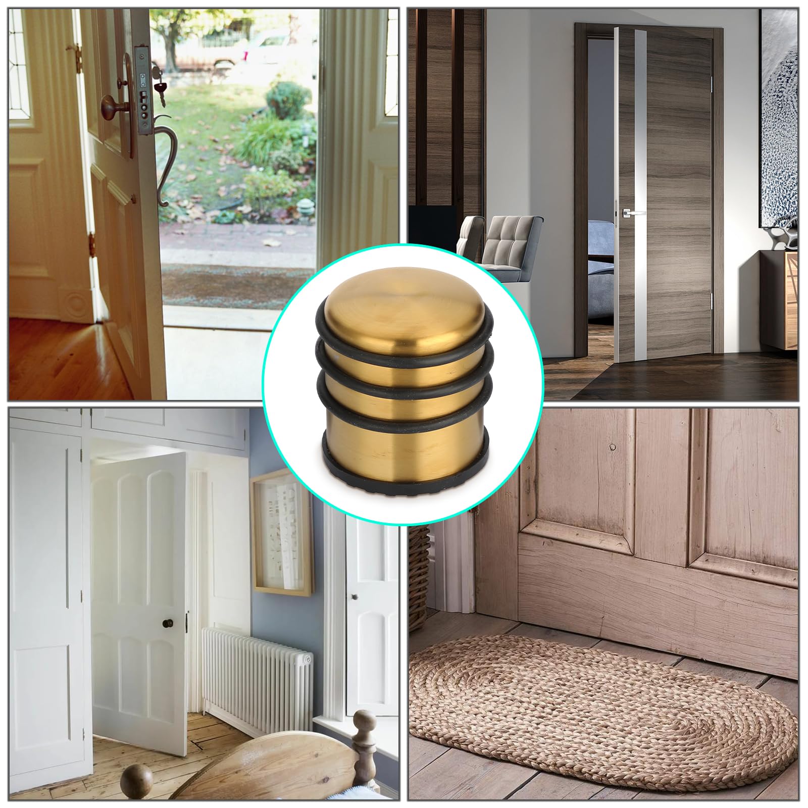 Heavy Duty Floor Door Stopper No Drill