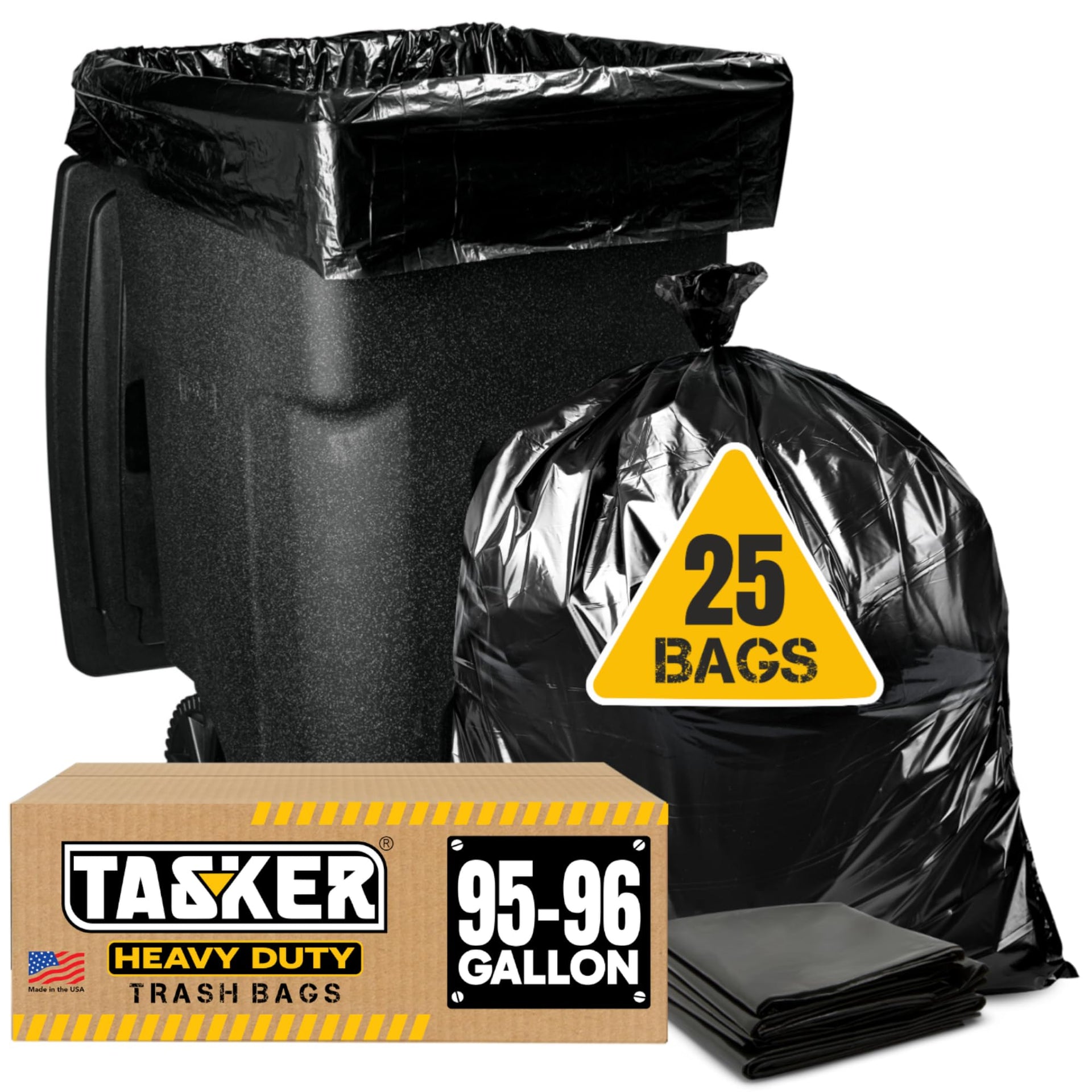 95 96 Gallon Trash Bags Heavy Duty (25 Count)