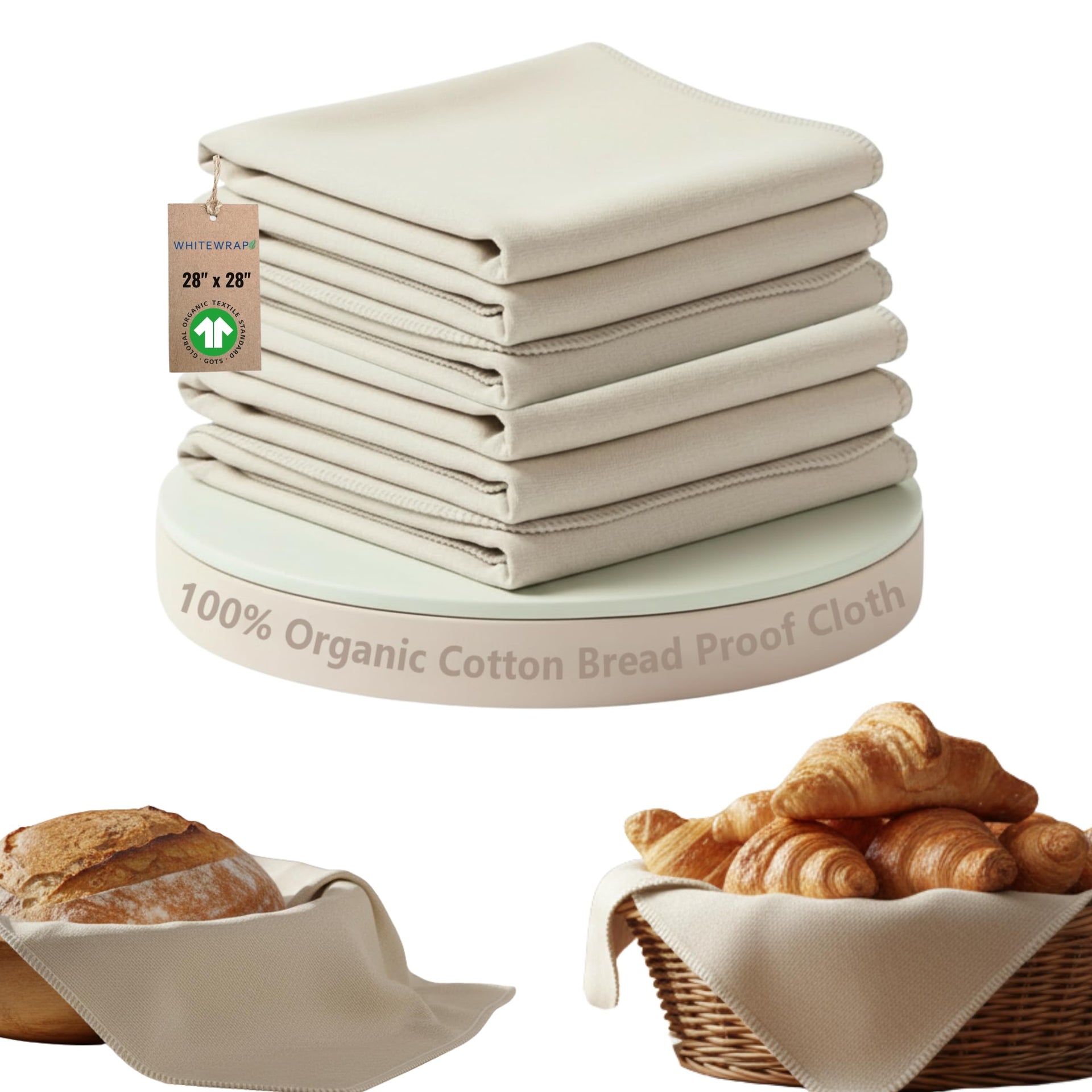 Flour Sack Towels for Bread Dough Proofing