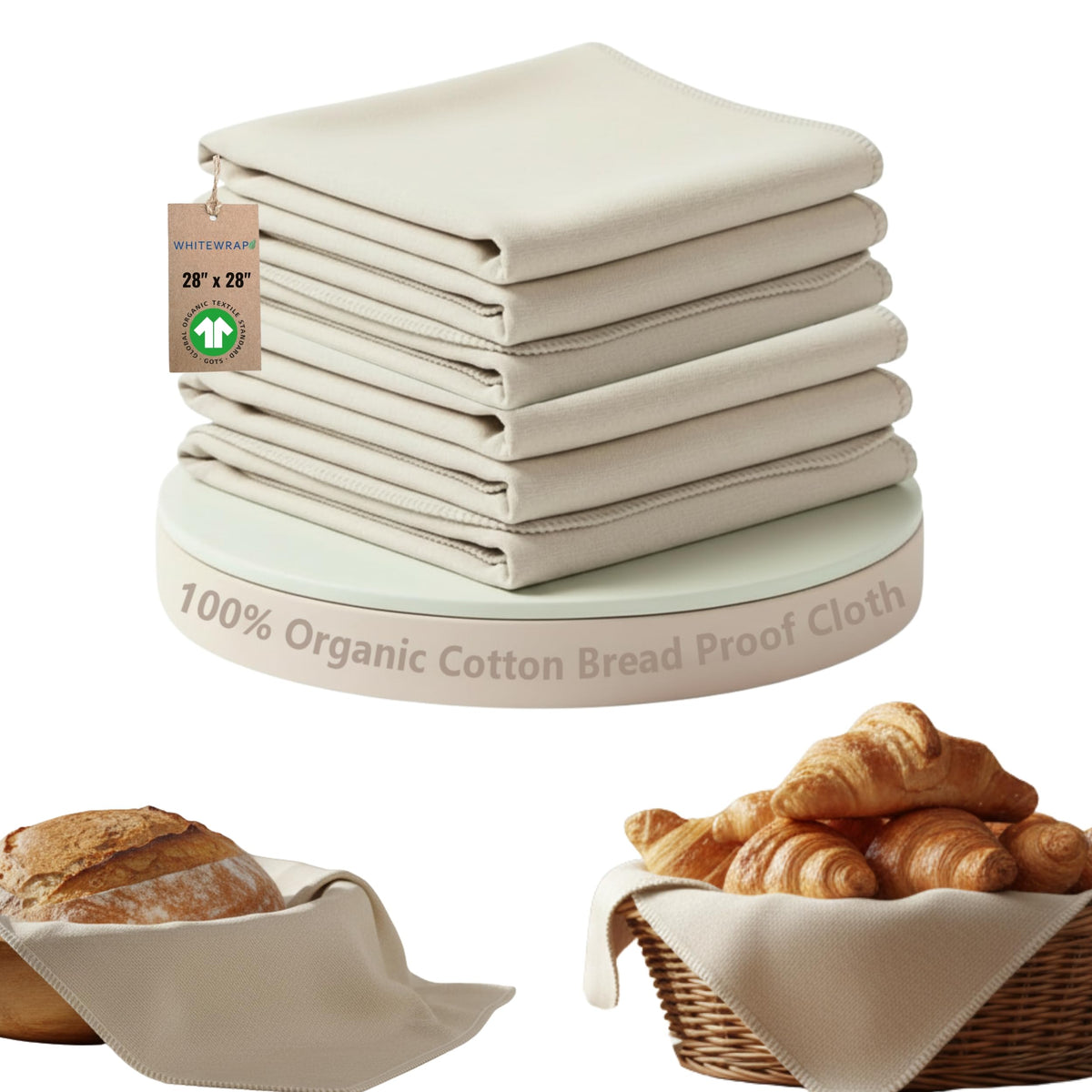 Flour Sack Towels for Bread Dough Proofing
