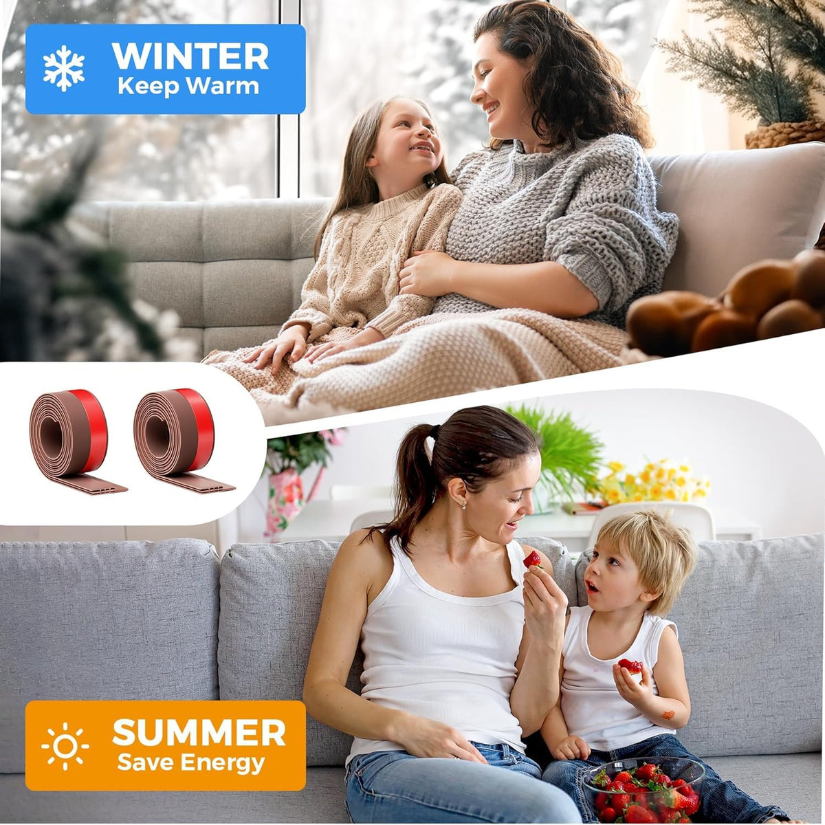 2 Pack Door Draft Stopper (2 Count)