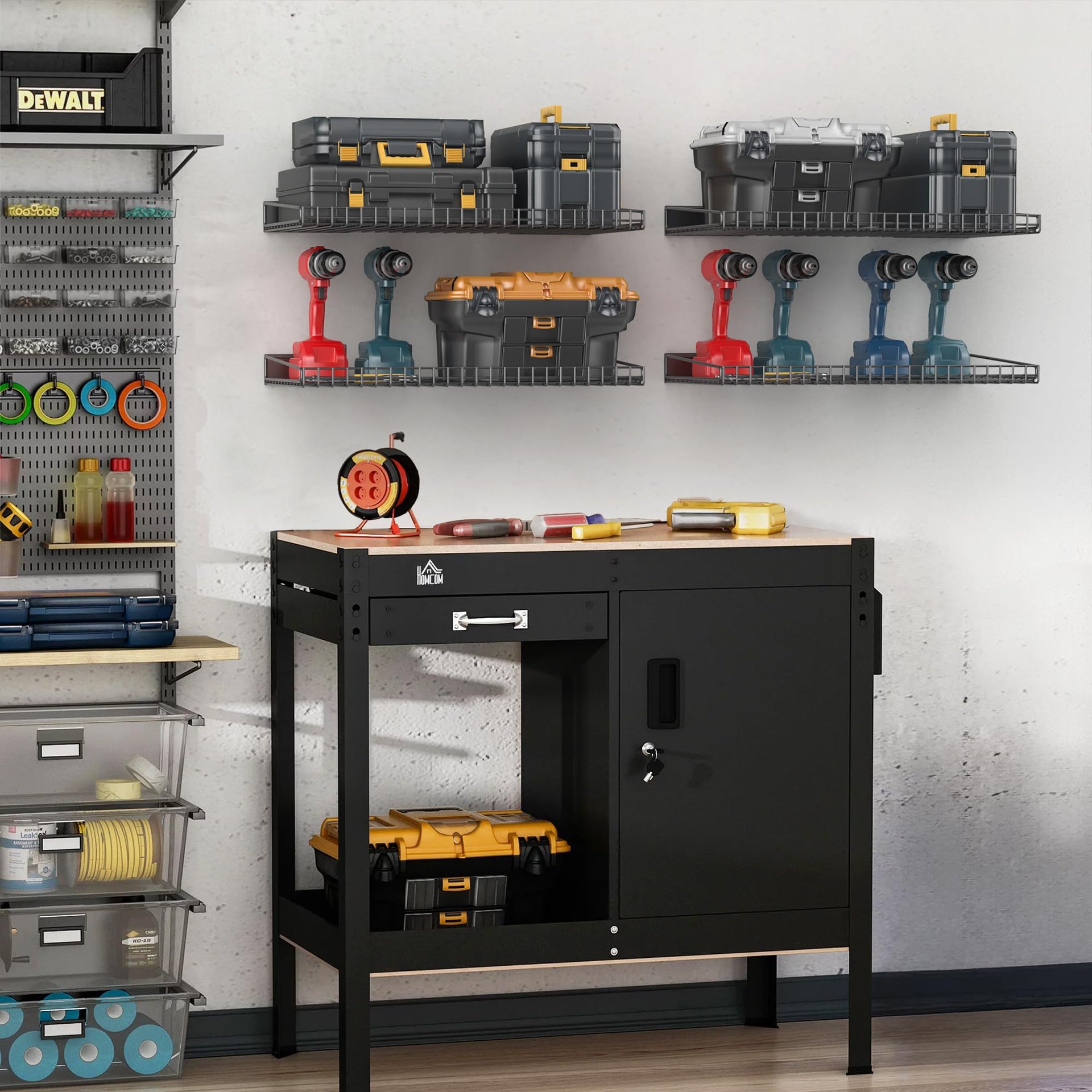 Wall Mounted Storage Shelf for Garage (4 Count)