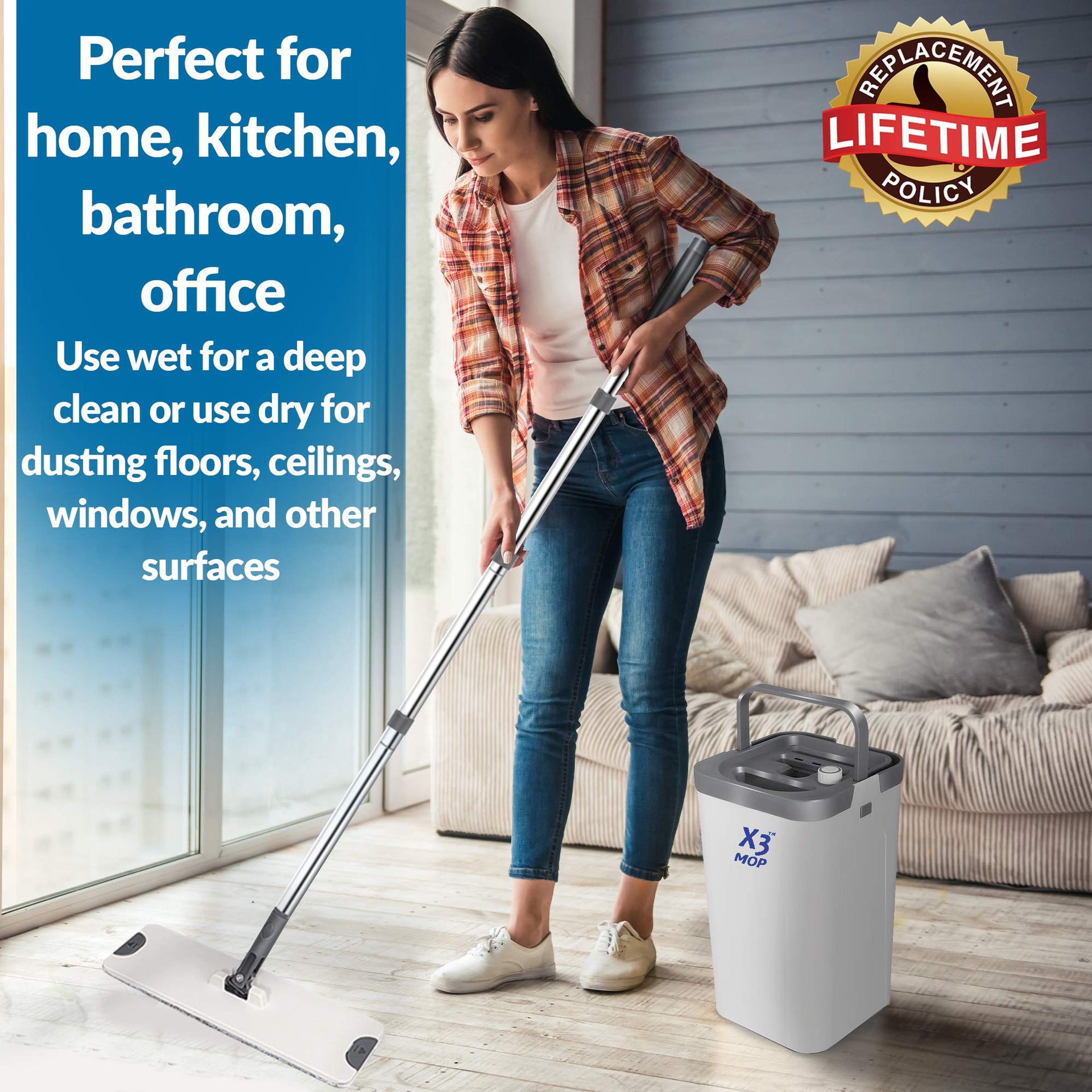 X3 Mop Separates Dirty and Clean Water