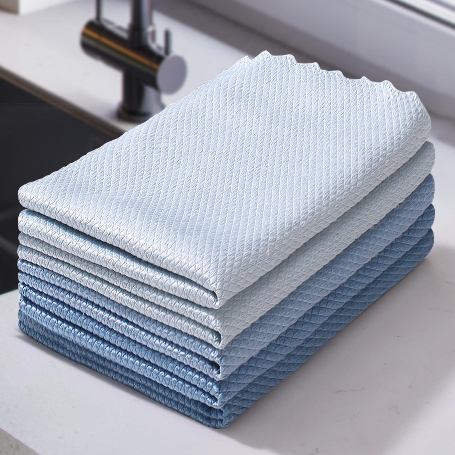 Fish Scale Streak Free Magic Glass Window Cleaning Cloth (5 Count)